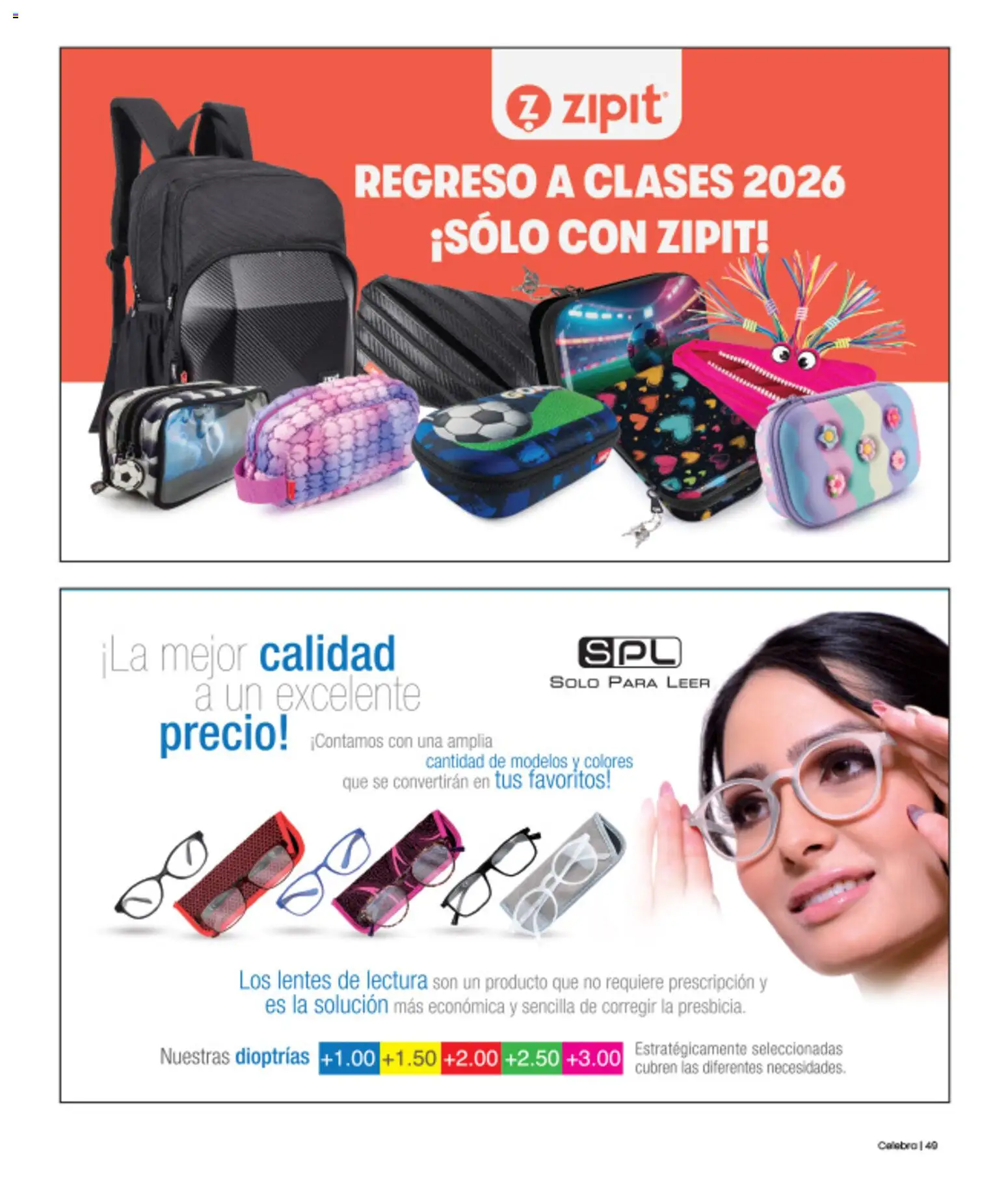 Nuevas ofertas de H-E-B válidas en toda la República Mexicana desde el 01/07/2026. ¡Encuentra las mejores ofertas en H-E-B folleto Celebra! | Página: 49 | Productos: Lentes