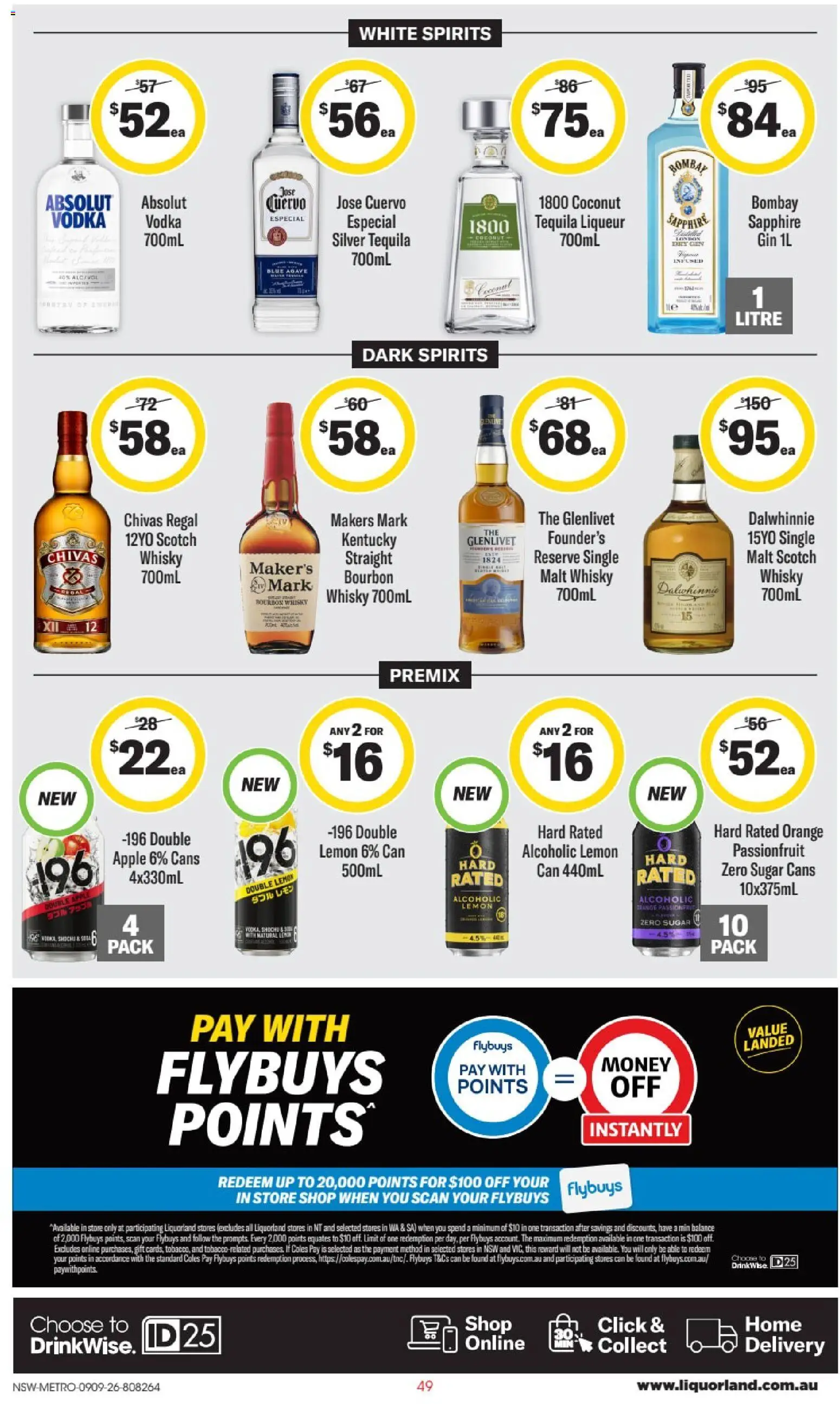 Liquorland catalogue - valid from 09/09/2026 | Page: 2 | Products: Tequila, Gin, Sugar, Scotch