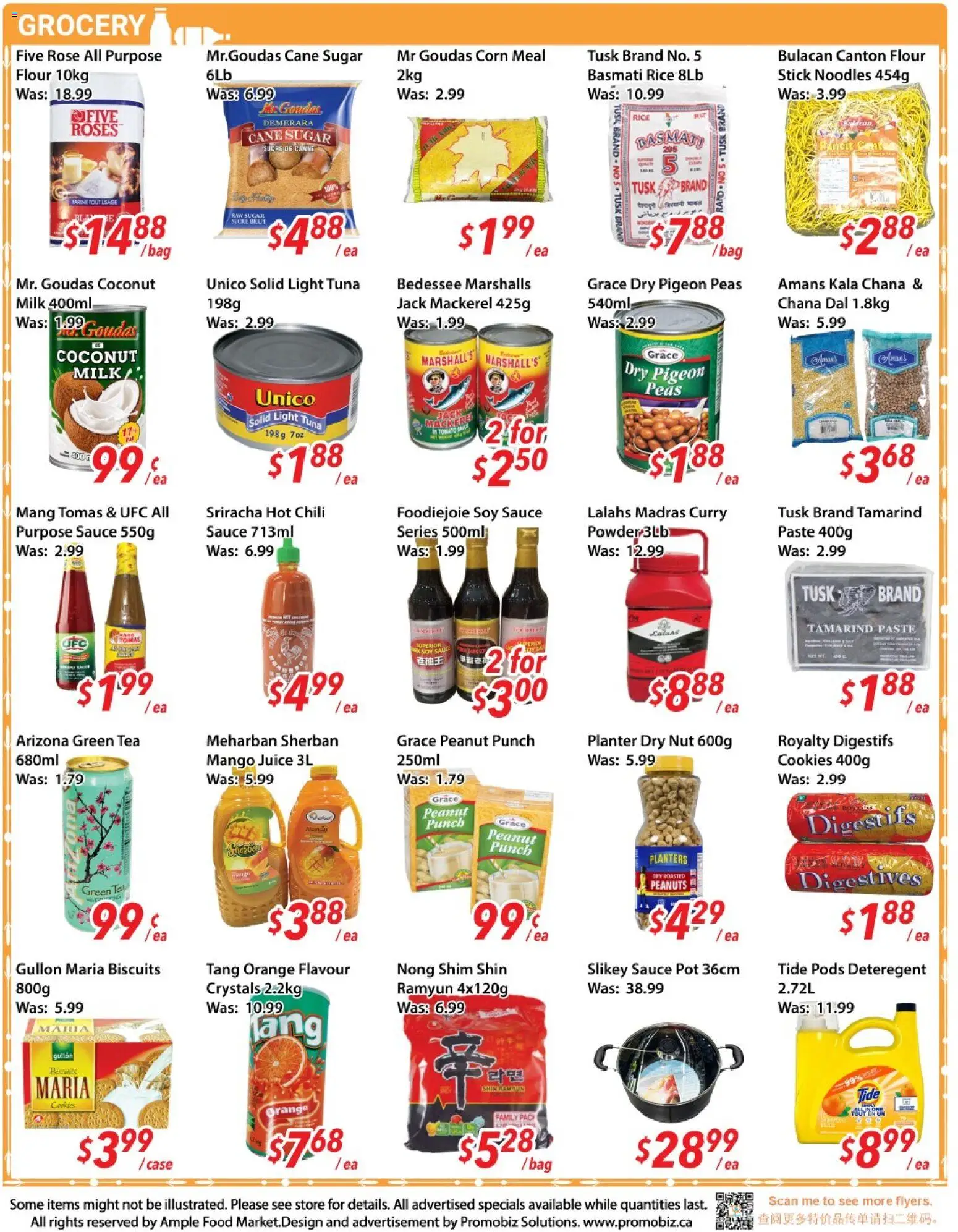Ample Food Market flyer valid from Aug 21, 2026 | Page: 3 | Products: Coconut, Flour, Bag, Mango