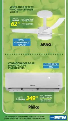 Lojas Cem - Ofertas atuais - Pré-Visualização do folheto da loja Lojas Cem, válido de 01/09/2026 | Página: 127 | Produtos: Ventilador, Condicionador, Carne