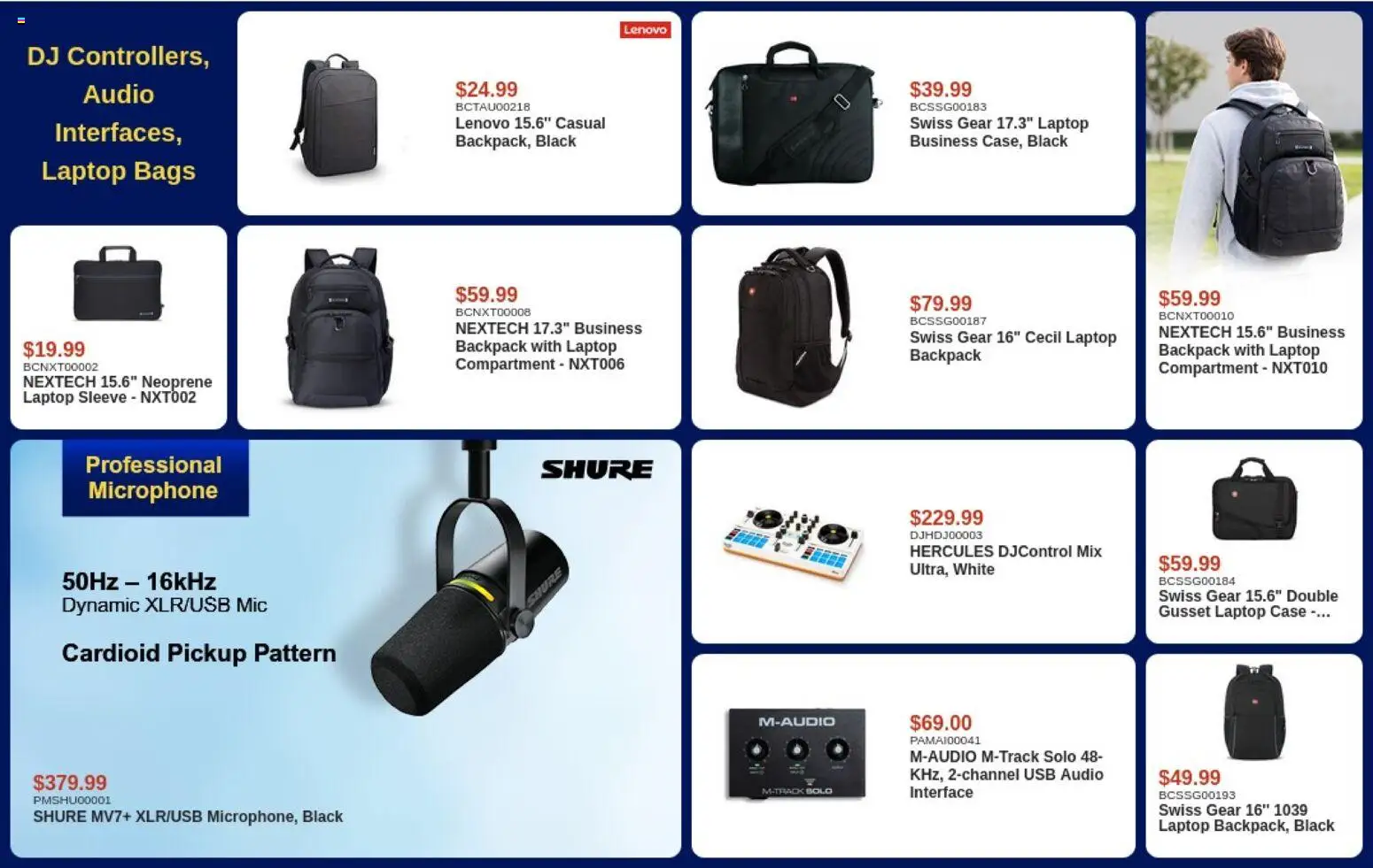 Canada Computers flyer valid from Sep 4, 2026 | Page: 10 | Products: Backpack, Audio, Microphone, Laptop