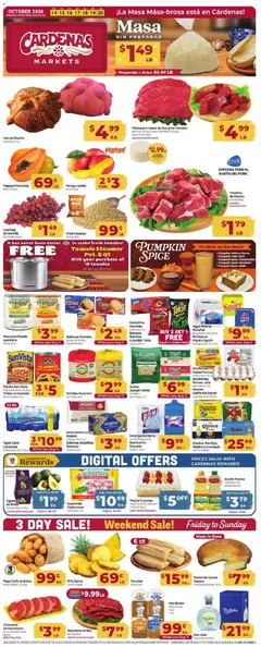 Preview of Cardenas weekly ads valid from 10/14/2026