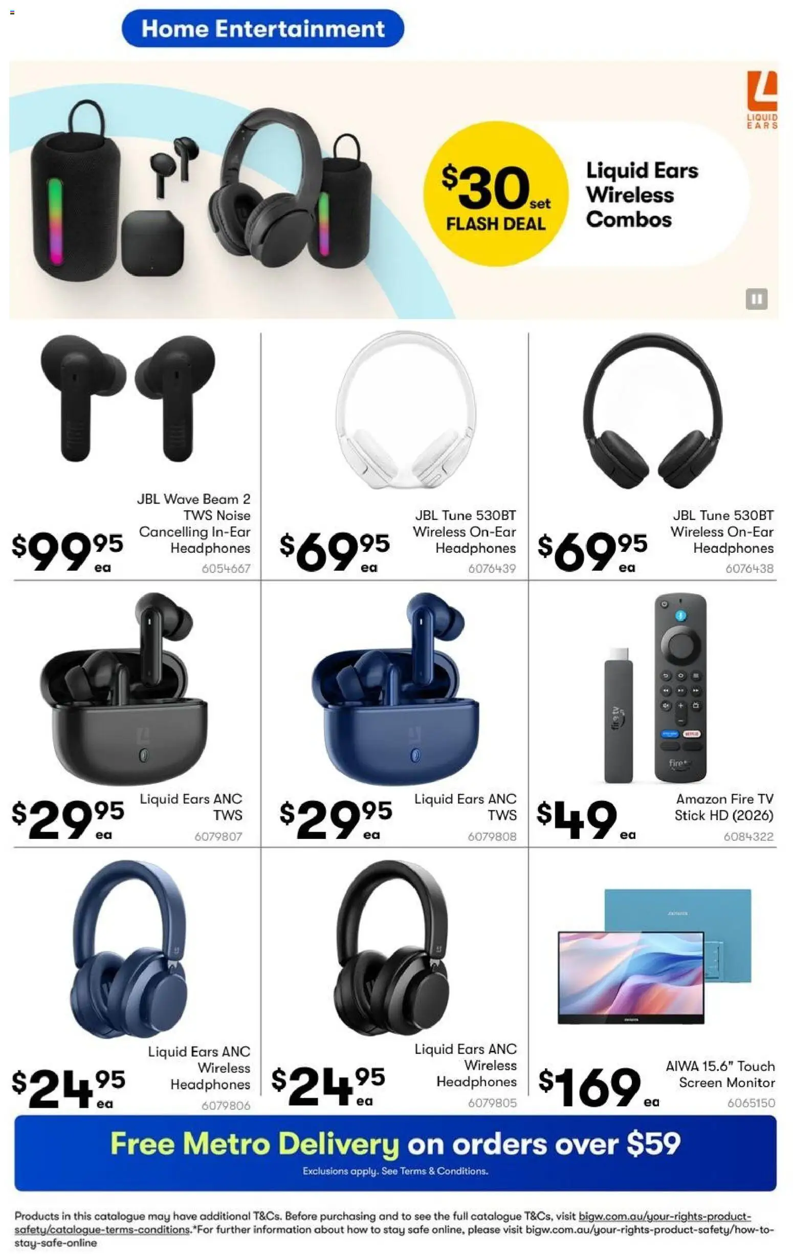 Big W catalogue - valid from 20/08/2026 | Page: 36 | Products: Monitor, Tv, Headphones, Safe