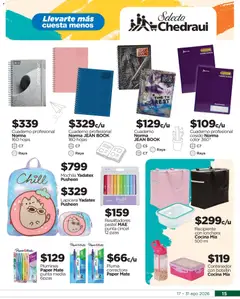 Vista previa de Chedraui folleto Llevarte más cuesta menos, nuevo folleto de la tienda, válido en México a partir del 17/08/2026 | Página: 15 | Productos: Cuadro, Mochila, Contenedor, Mate