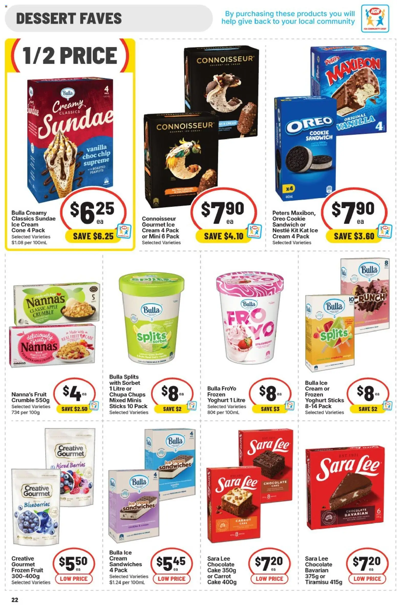 IGA catalogue - valid from 17.06.2026 | Page: 22 | Products: Yoghurt, Peanuts, Cream, Ice cream