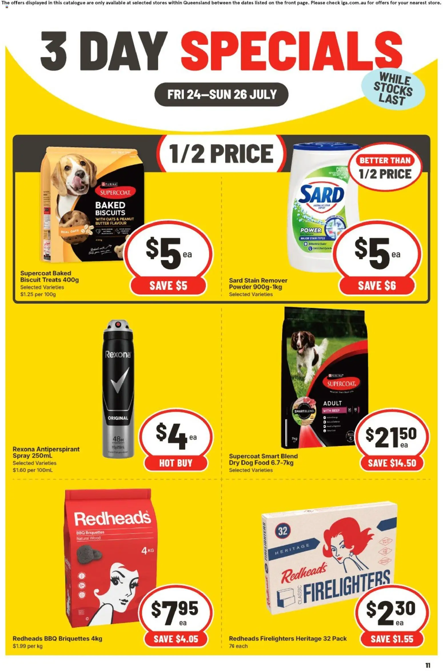 IGA catalogue - valid from 24/07/2026 | Page: 4 | Products: Powder, Butter, Biscuits, Wood
