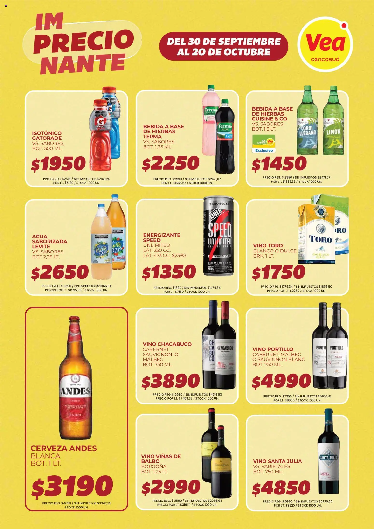 Vea - Volante imPRECIOnante Cuyo │ válido desde el 30/09/2026 | Página: 9 | Productos: Hierbas, Limón, Vino, Cerveza