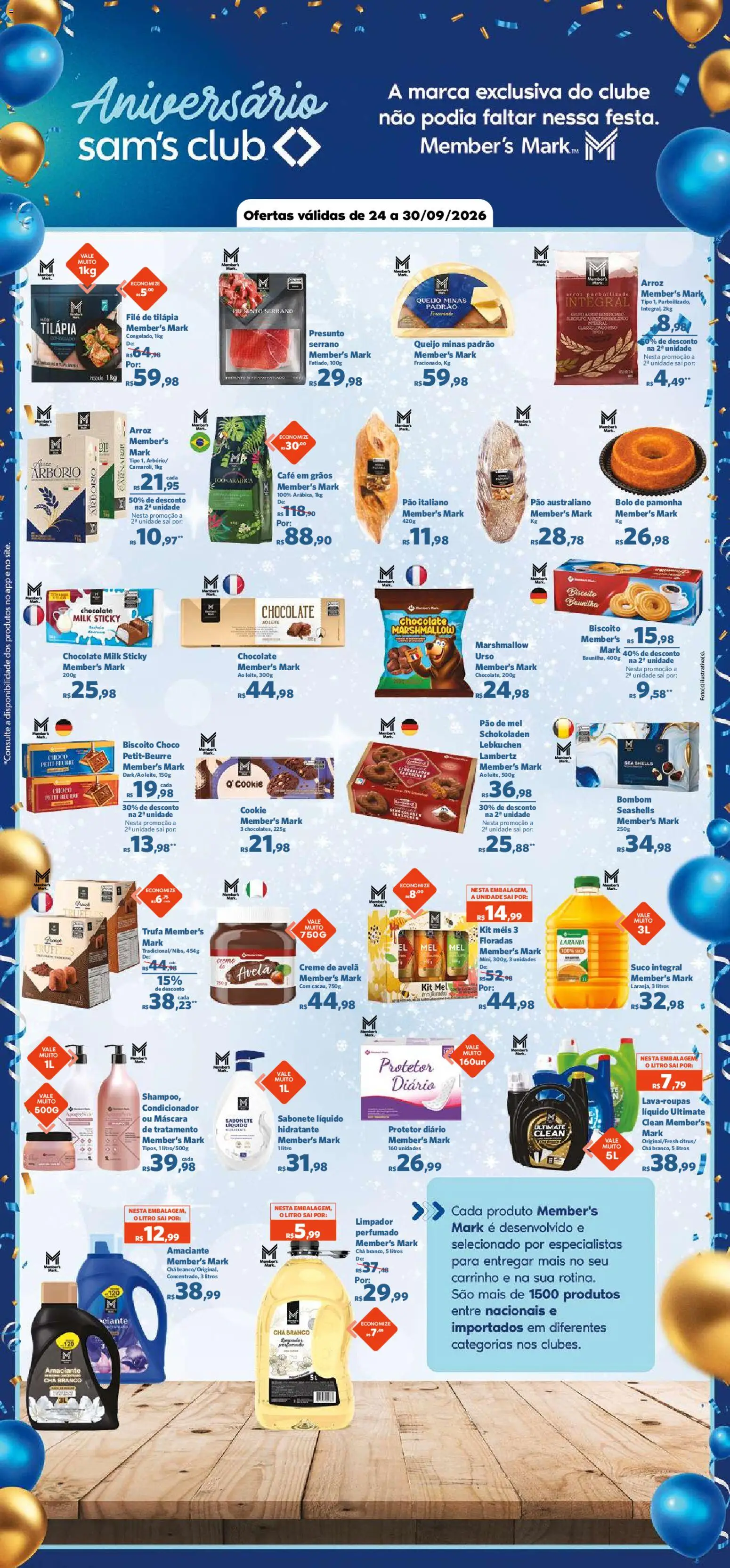 Sam's Club Folheto - válido de 24/09/2026 | Página: 2 | Produtos: Condicionador, Tilápia, Creme, Bombom