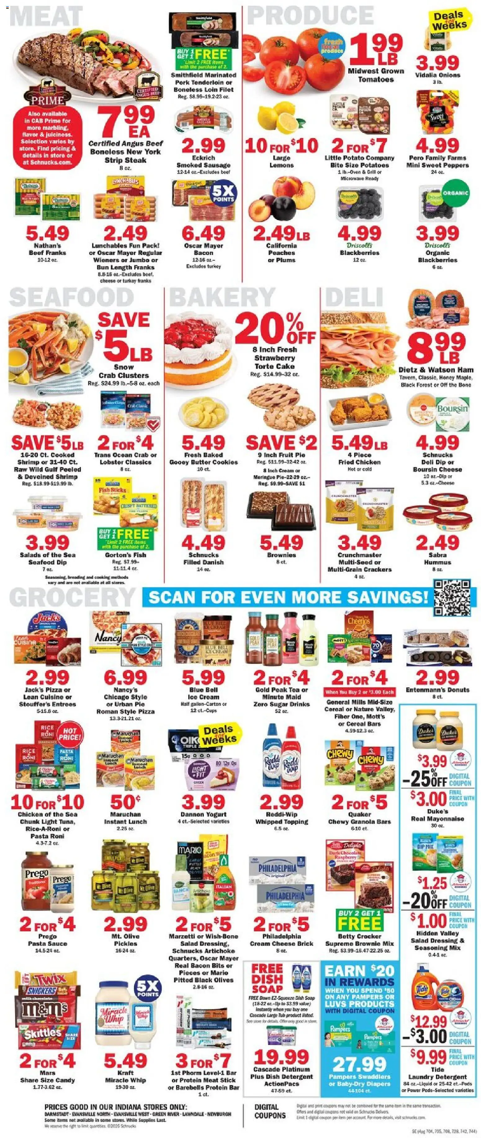Schnucks Weekly Ad - valid from 09/02/2026 | Page: 4 | Products: Diapers, Laundry detergent, Butter, Mayonnaise