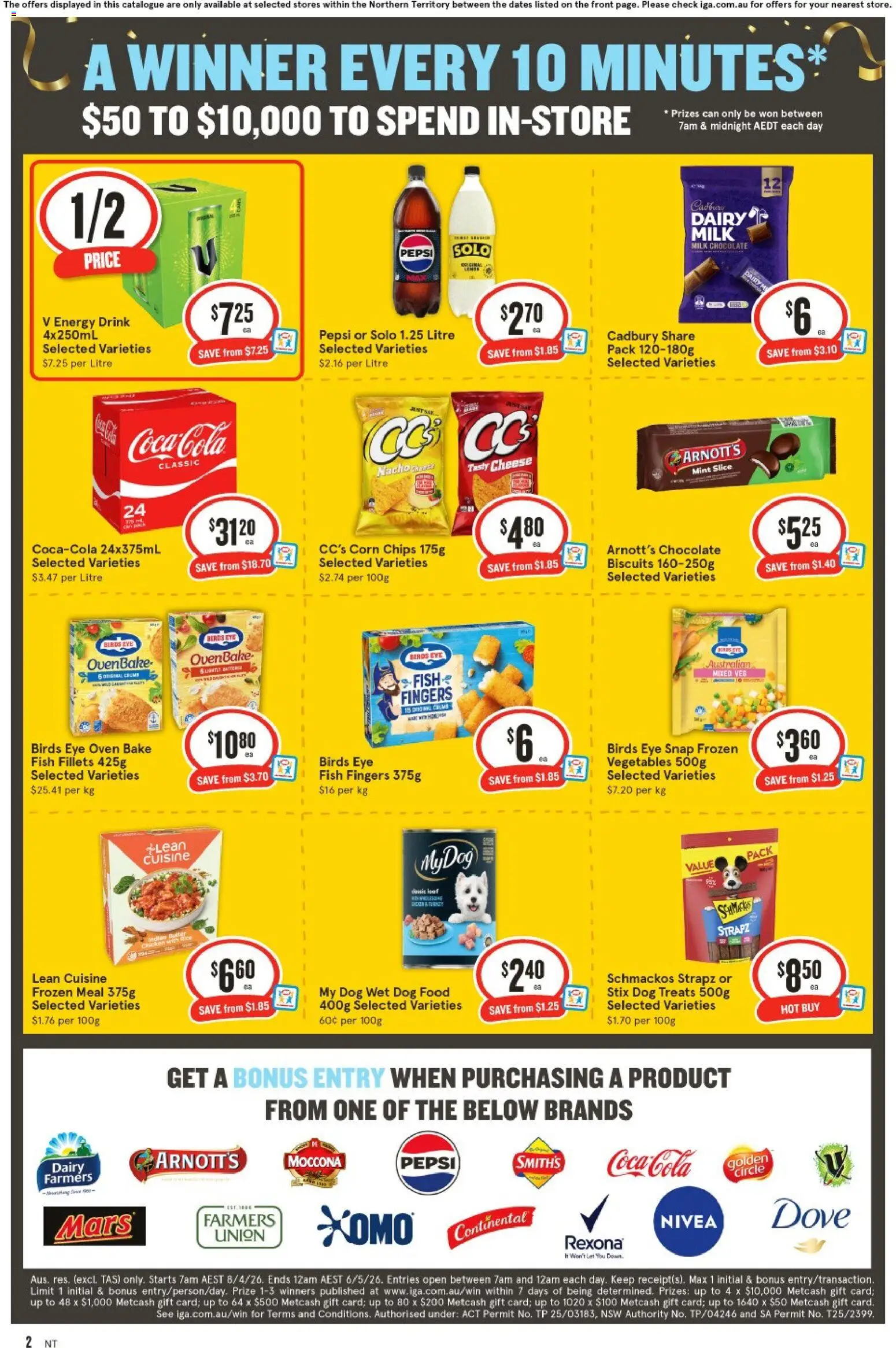 IGA catalogue - valid from 29.04.2026 | Page: 8 | Products: Milk, Cheese, Energy drink, Vegetables