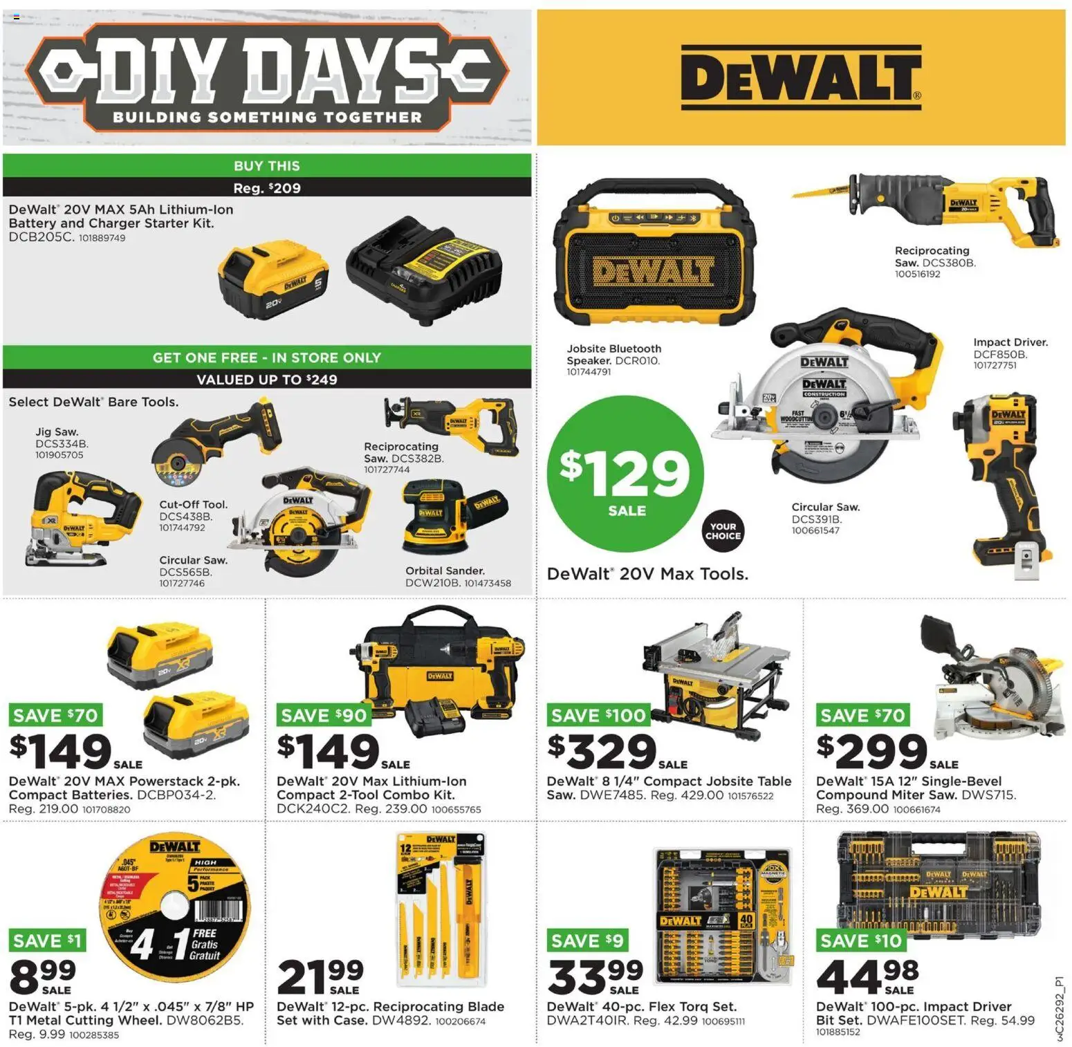 Mills Fleet Farm DIY Days - valid from 07/13/2026 | Page: 3 | Products: Table, Battery, Starter, Charger