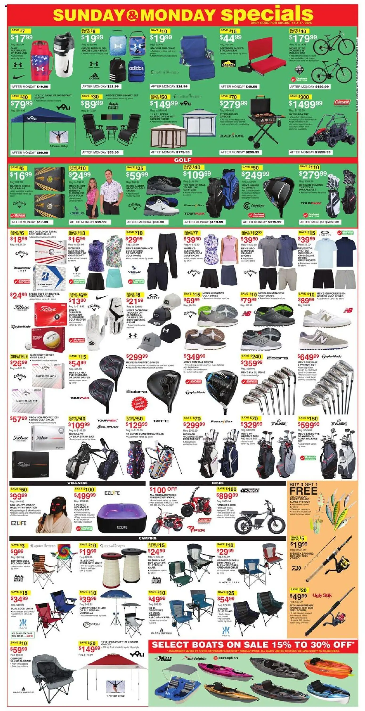 Dunham's Sports Weekly Ad - valid from 08/15/2026 | Page: 5 | Products: Chair, Mask, Gloves, Rod