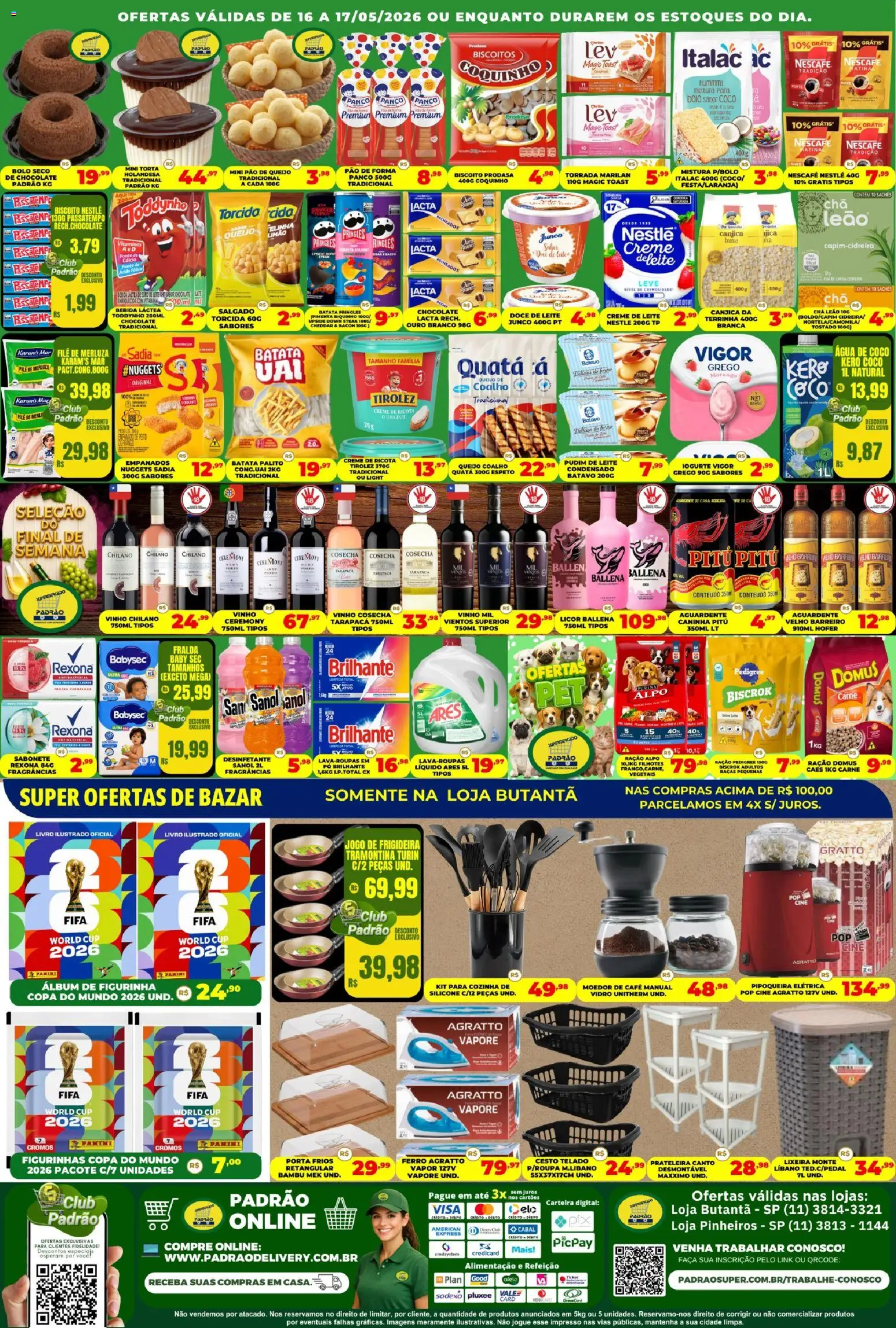 Supermercado Padrão Folheto - válido de 16.05.2026 | Página: 2 | Produtos: Pimenta, Licor, Pipoqueira, Carne