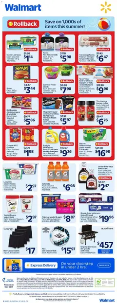 Preview of Walmart weekly flyer from shop Walmart valid from 11.06.2026 | Page: 2 | Products: Ice cream, Chicken wings, Bakery, Briefs