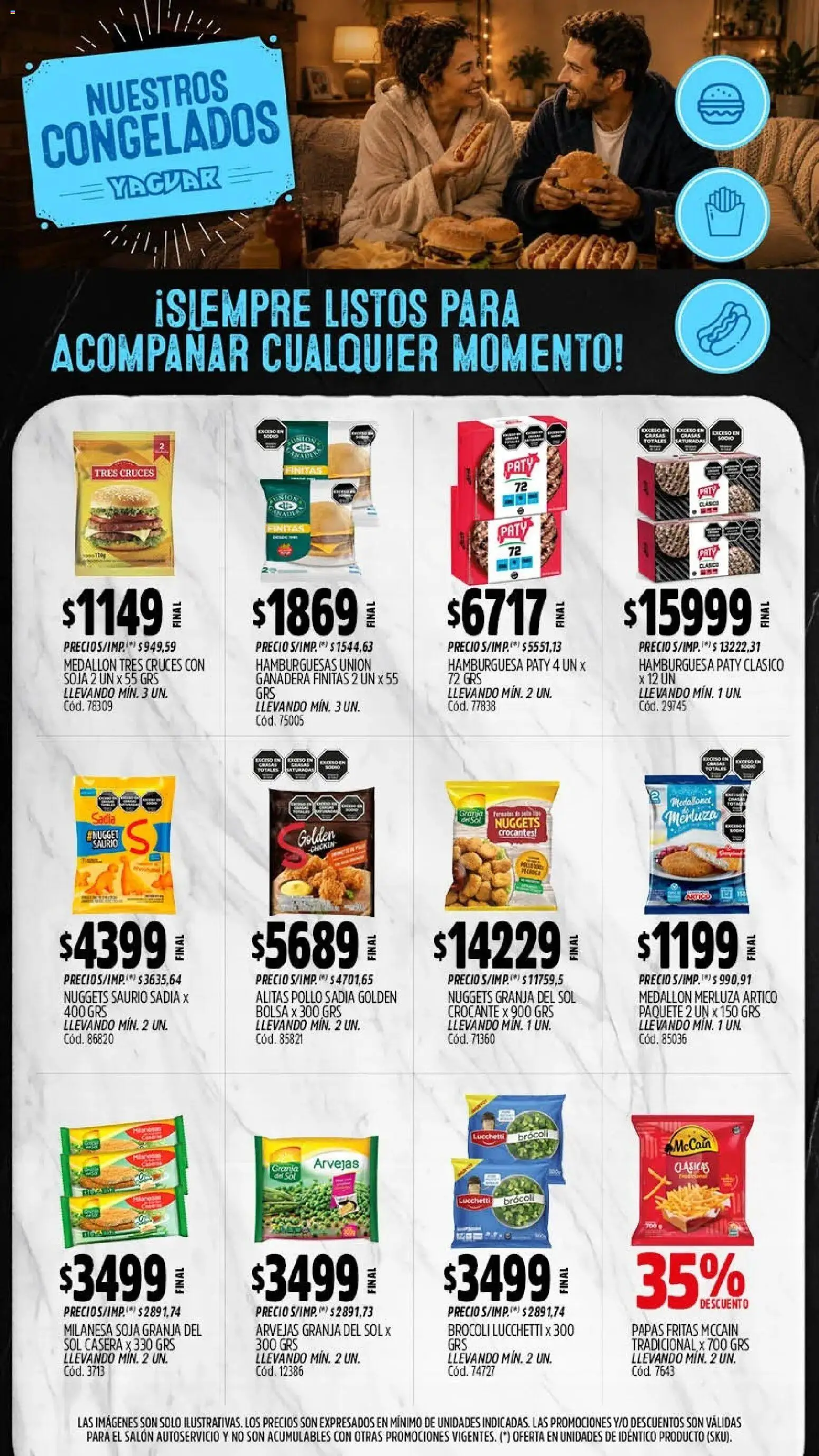 Yaguar - Oferta Semanal Mar del Plata │ válido desde el 03/08/2026 | Página: 10 | Productos: Pollo, Milanesa, Arvejas, Brocoli