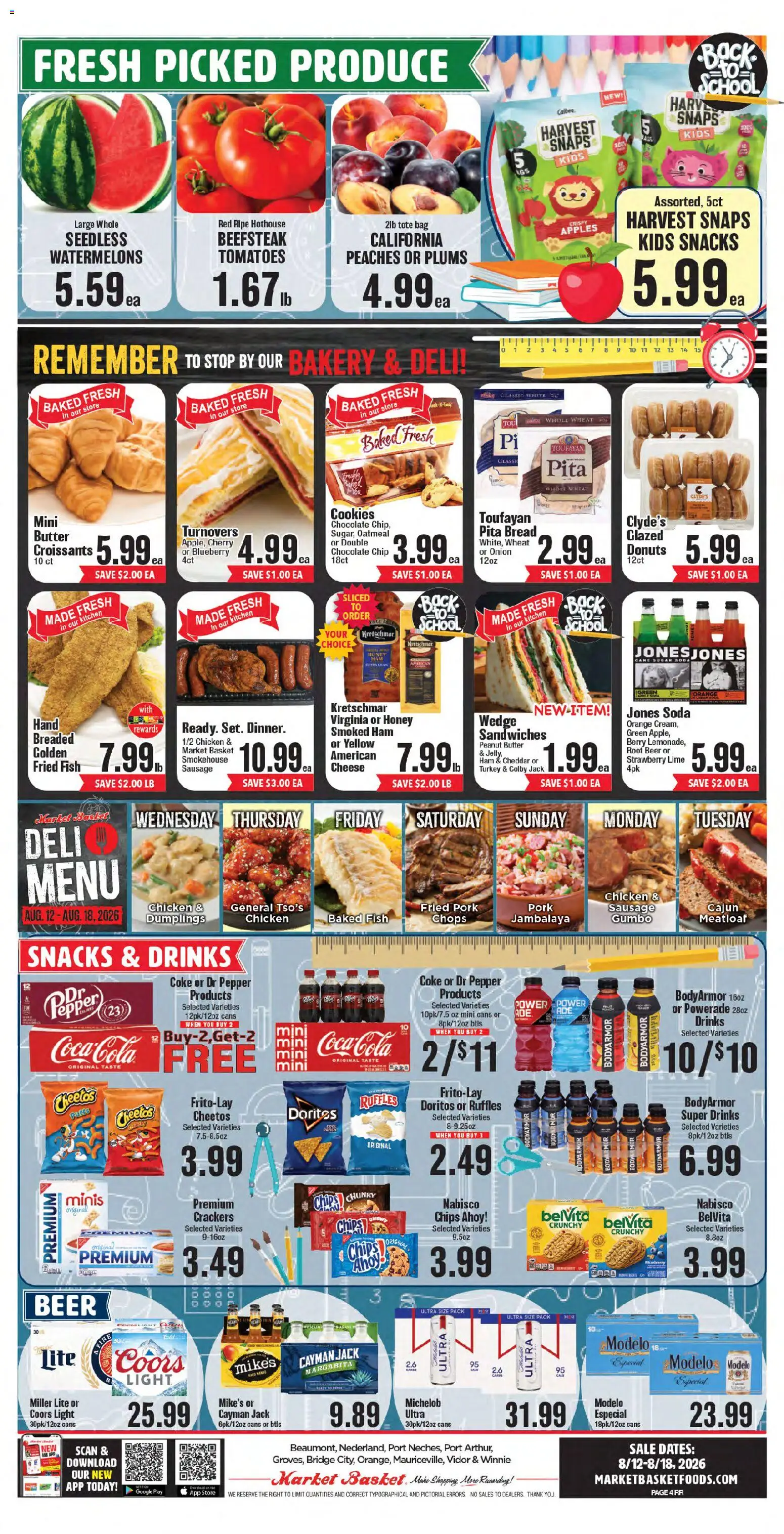 Market Basket Weekly Ad - valid from 08/12/2026 | Page: 6 | Products: Basket, Tomatoes, Pepper, Peanut butter
