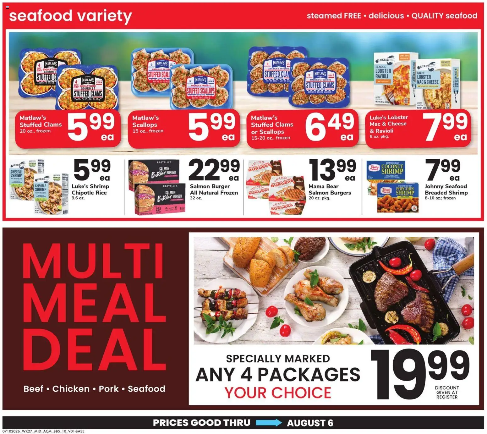 Acme Big Book of Savings - valid from 07/10/2026 | Page: 10 | Products: Cheese, Rice, Seafood