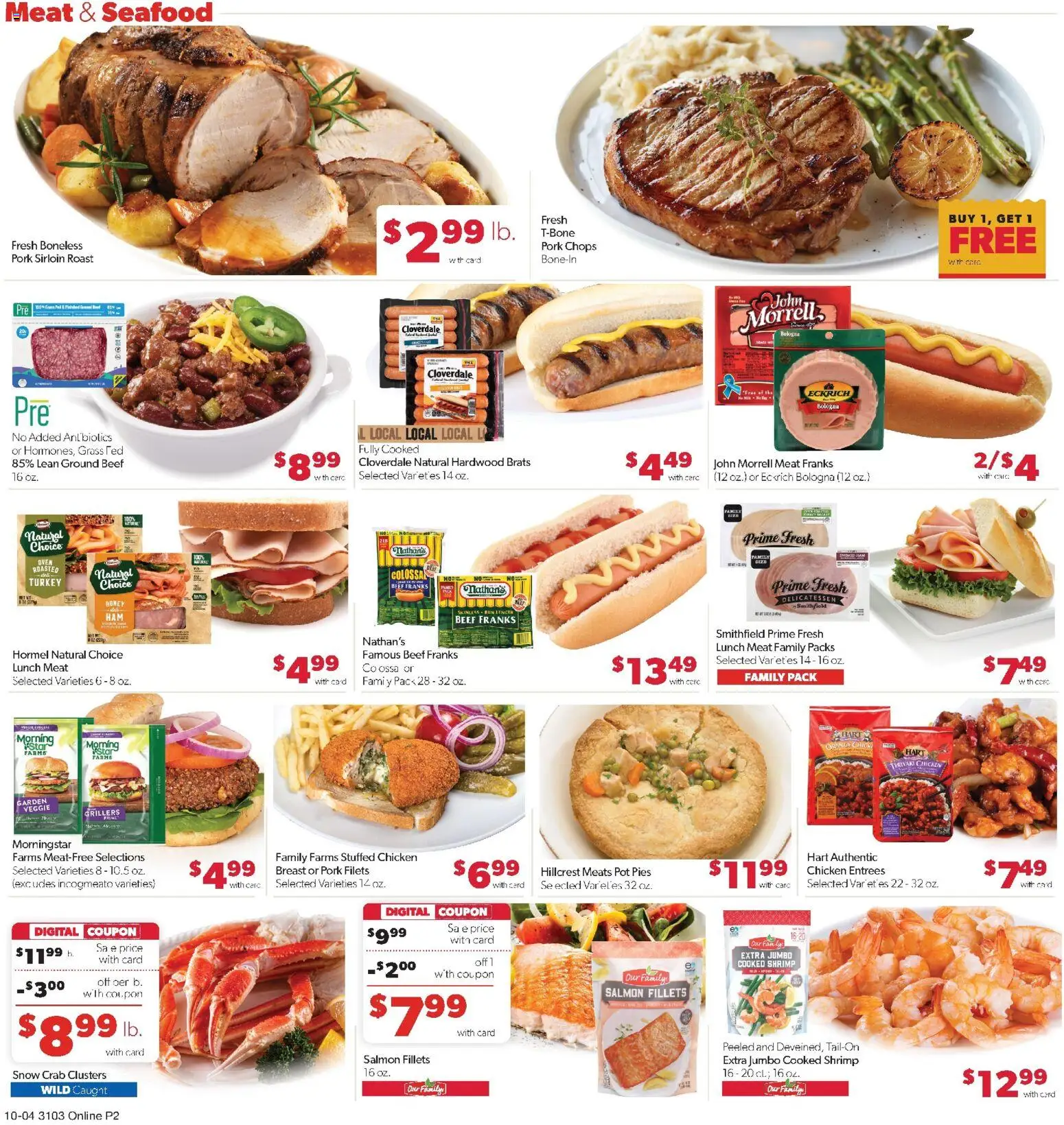 Family Fare Weekly Ad - ND - valid from 10/04/2026 | Page: 7 | Products: Shrimp, Turkey, Chicken, Seafood