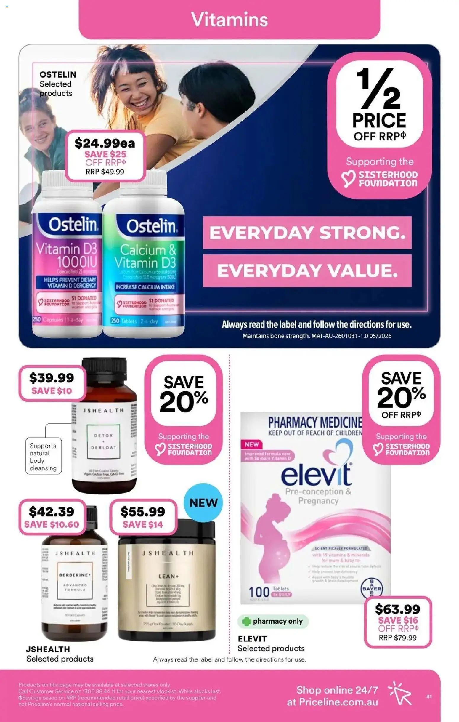 Priceline Pharmacy catalogue - valid from 01/07/2026 | Page: 41 | Products: Foundation, Iron, Tablets, Vitamin