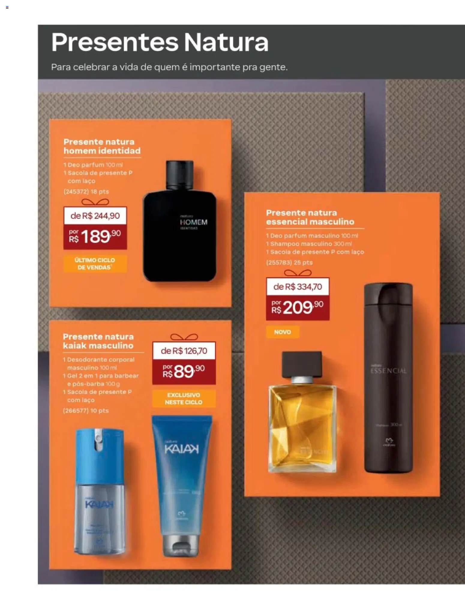 Natura Folheto - válido de 19/07/2026 | Página: 165 | Produtos: Shampoo, Desodorante, Sacola