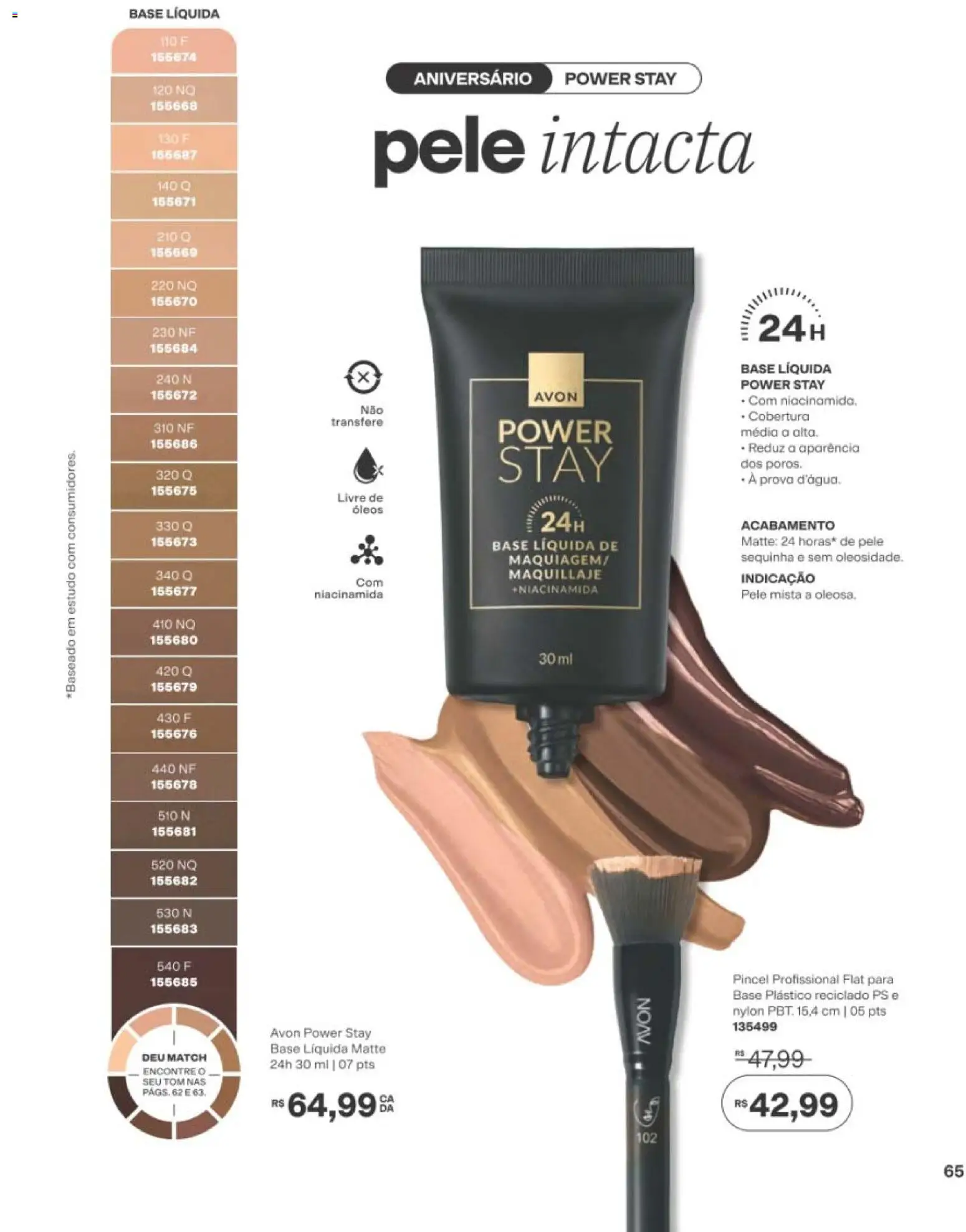 Avon Folheto - válido de 29/06/2026 | Página: 65 | Produtos: Pincel, Base