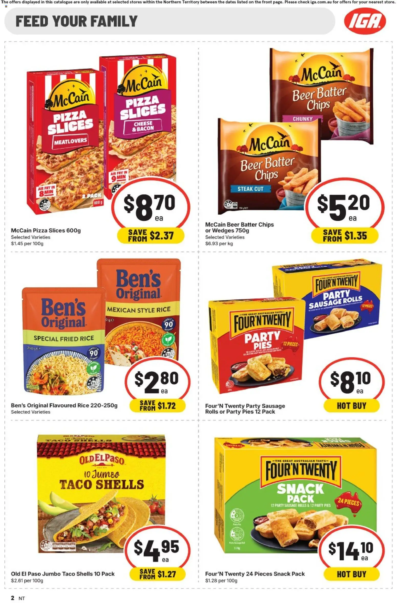 IGA catalogue - valid from 27.05.2026 | Page: 2 | Products: Pizza, Beer, Steak, Sausage