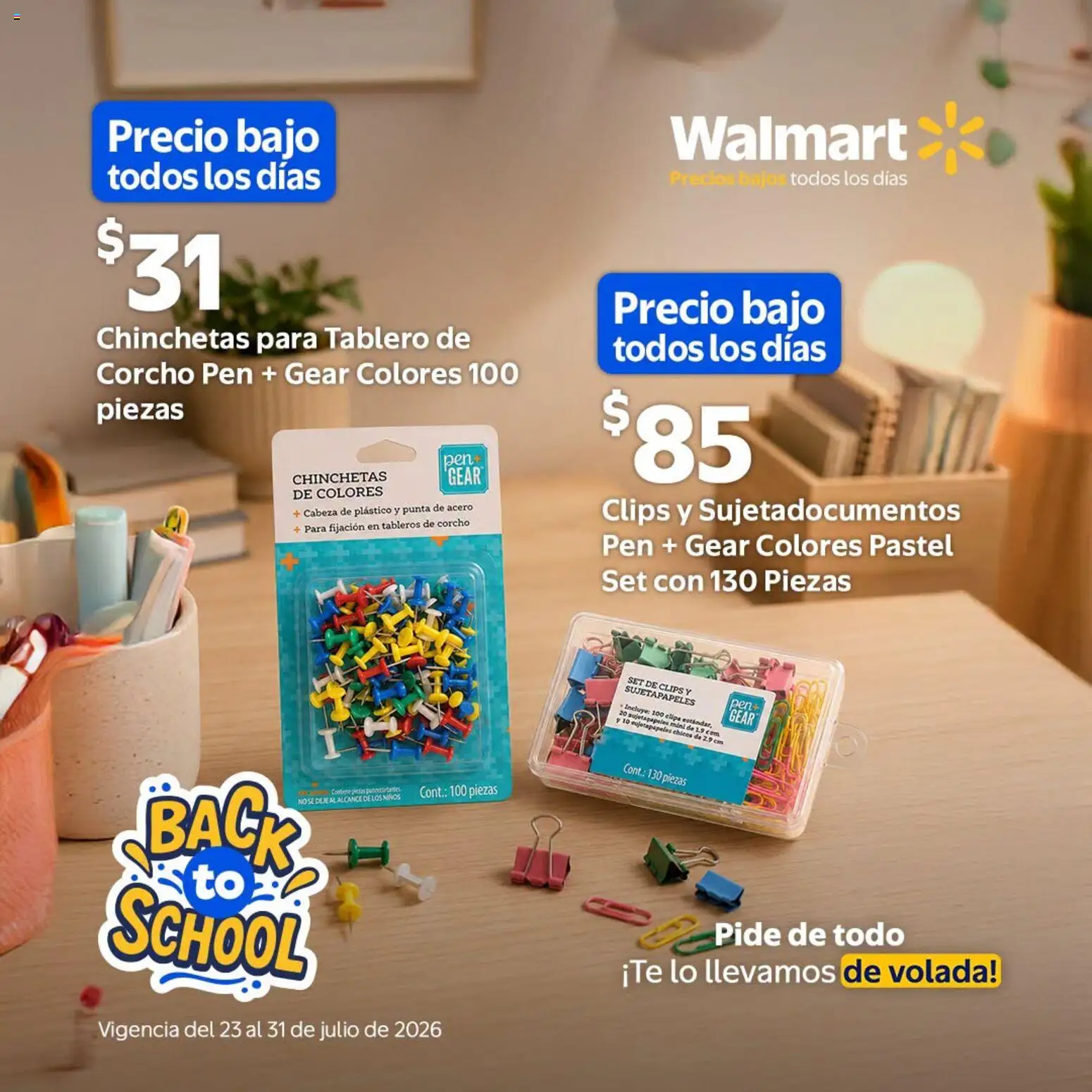 Nuevas ofertas de Walmart válidas en toda la República Mexicana desde el 23/07/2026. ¡Encuentra las mejores ofertas en Walmart folleto Back to School! | Página: 2