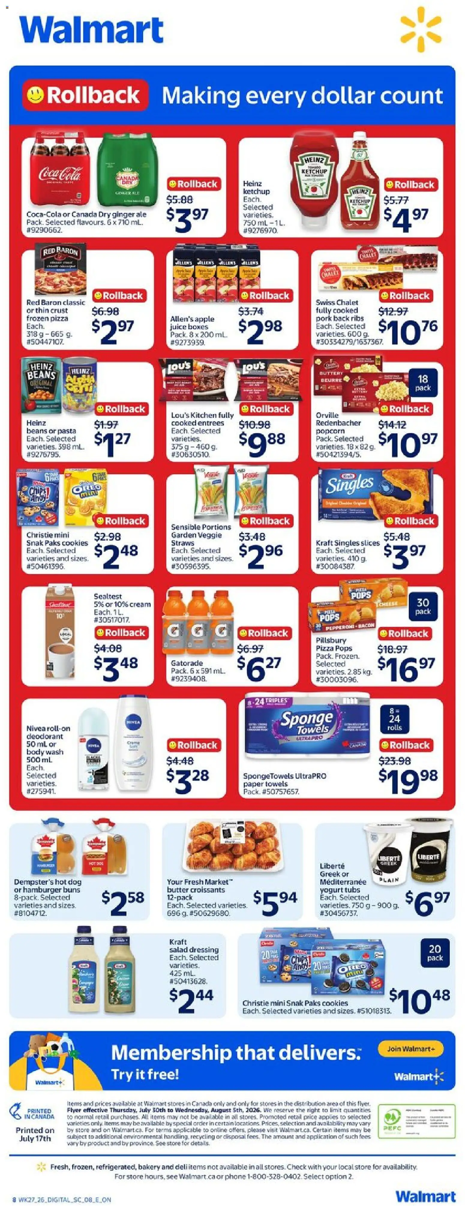 Walmart flyer valid from Jul 30, 2026 | Page: 3