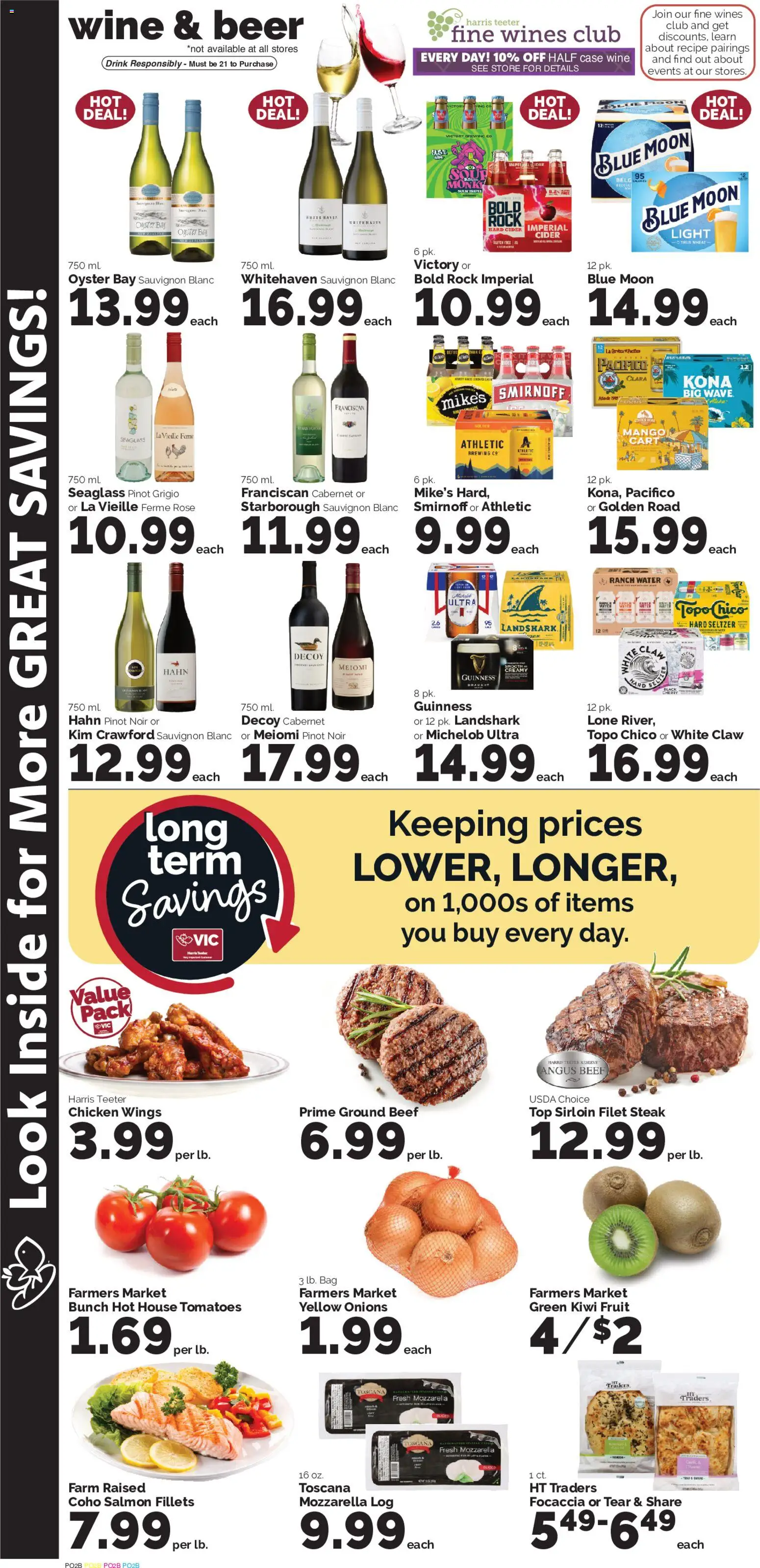 Harris Teeter Weekly Ad - valid from 08/12/2026 | Page: 9 | Products: Chicken, Beer, Kiwi, Salmon
