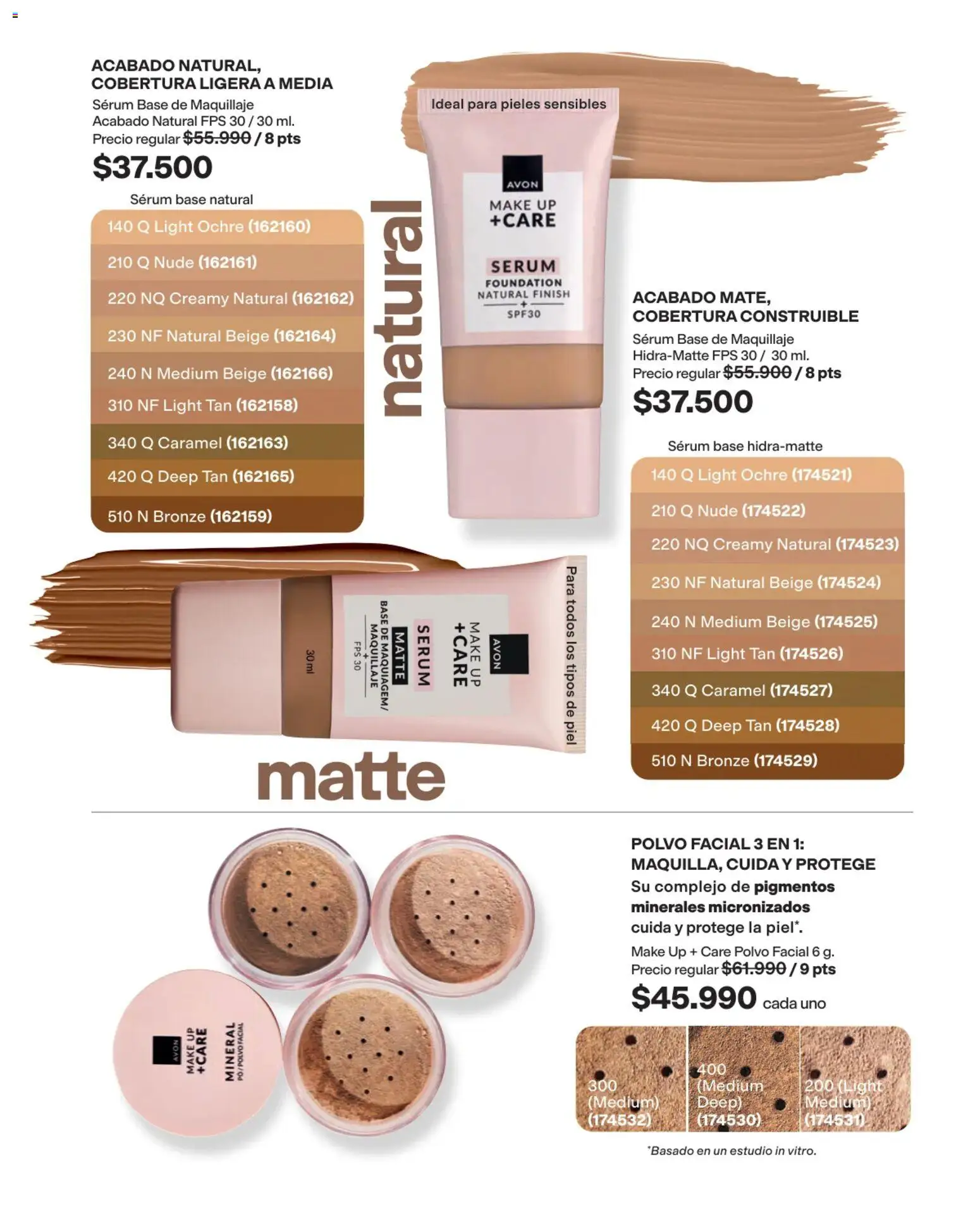 Avon revista - valida desde el 03/08/2026 | Página: 61 | Productos: Base de maquillaje, Serum, Maquillaje, Polvo