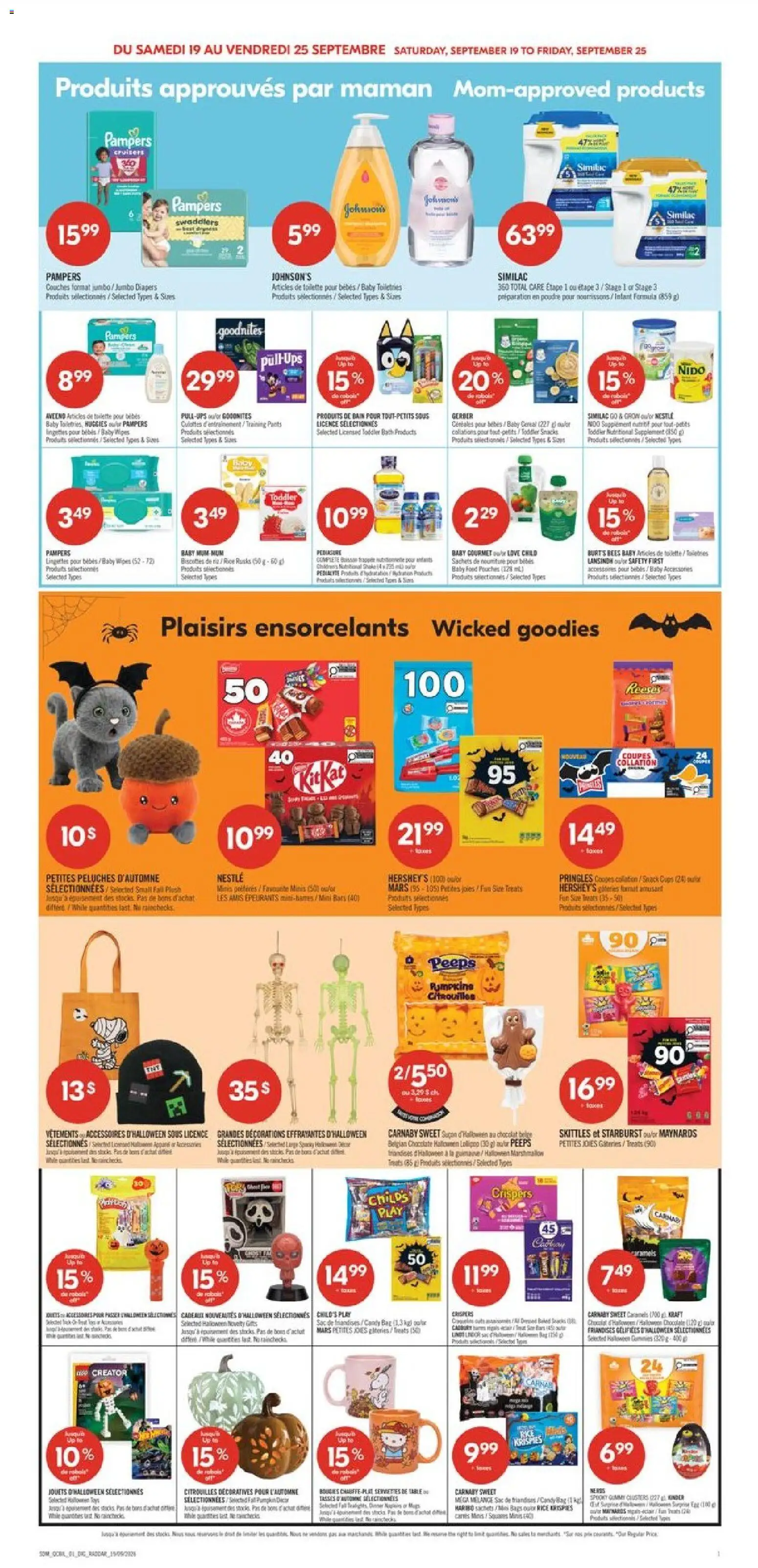 Pharmaprix flyer valid from Sep 19, 2026 | Page: 10 | Products: Rice, Diapers, Sachets, Food