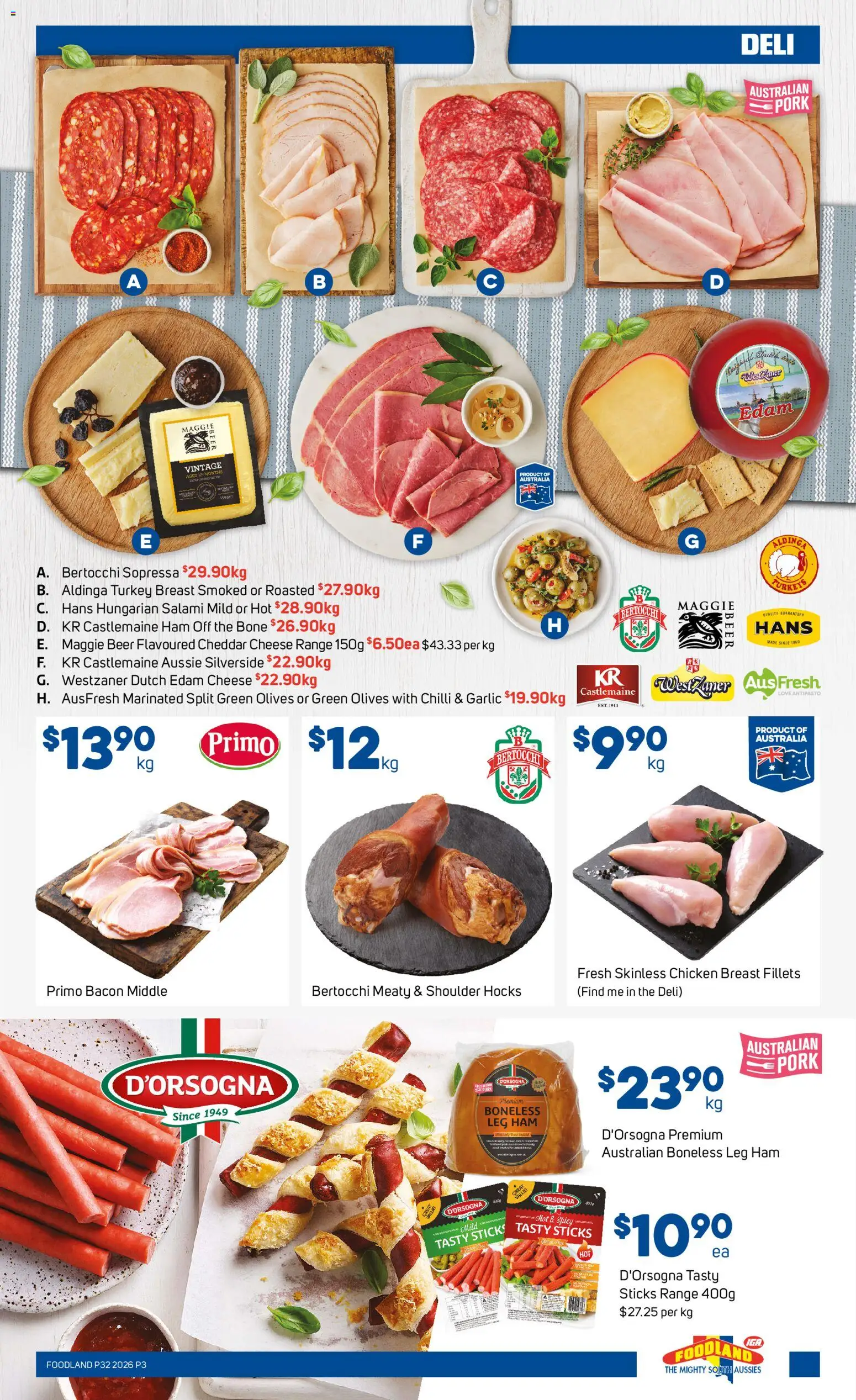 Foodland catalogue - valid from 05/08/2026 | Page: 3 | Products: Bacon, Salami, Beer, Olives