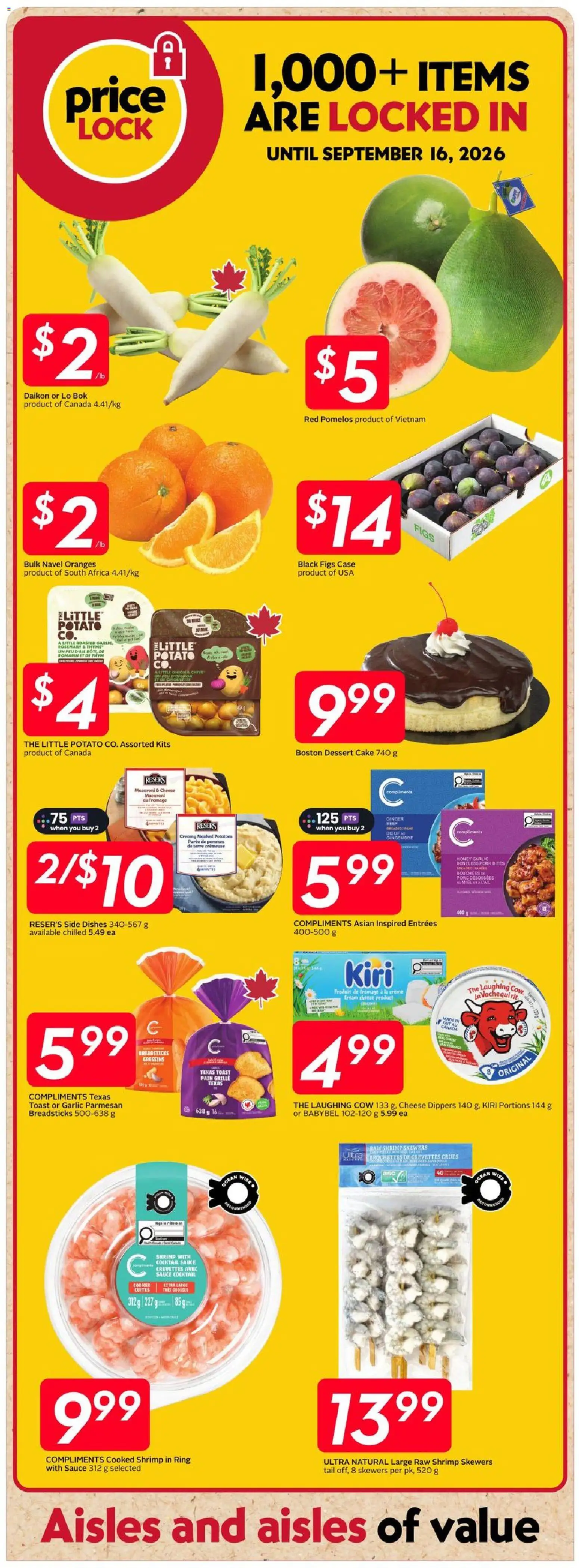 Safeway flyer valid from Aug 13, 2026 | Page: 15 | Products: Beef, Shrimp, Dishes, Pork