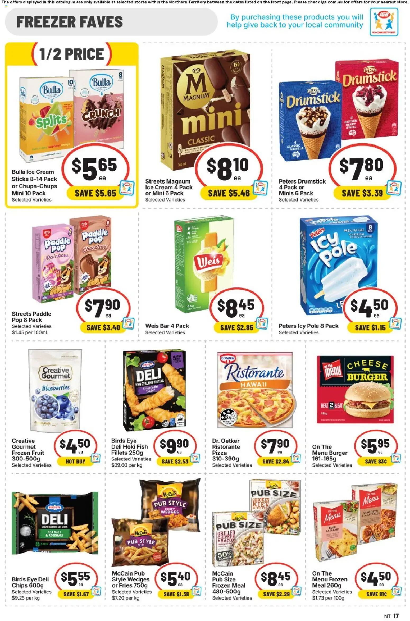 IGA catalogue - valid from 19/08/2026 | Page: 13 | Products: Fries, Fruit, Lasagne, Magnum ice cream