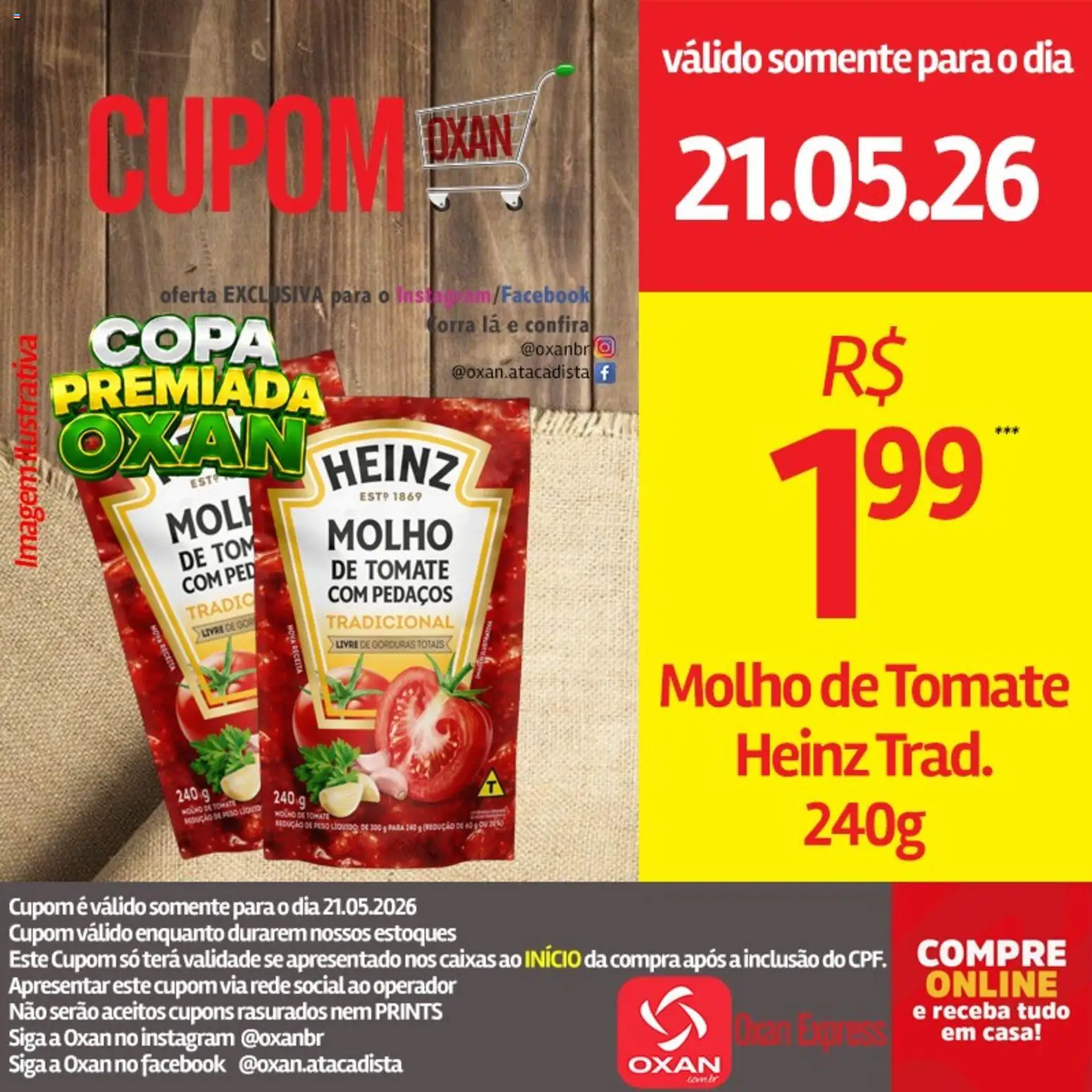 Oxan Atacadista Folheto - válido de 21.05.2026 | Página: 20 | Produtos: Molho de tomate, Copa