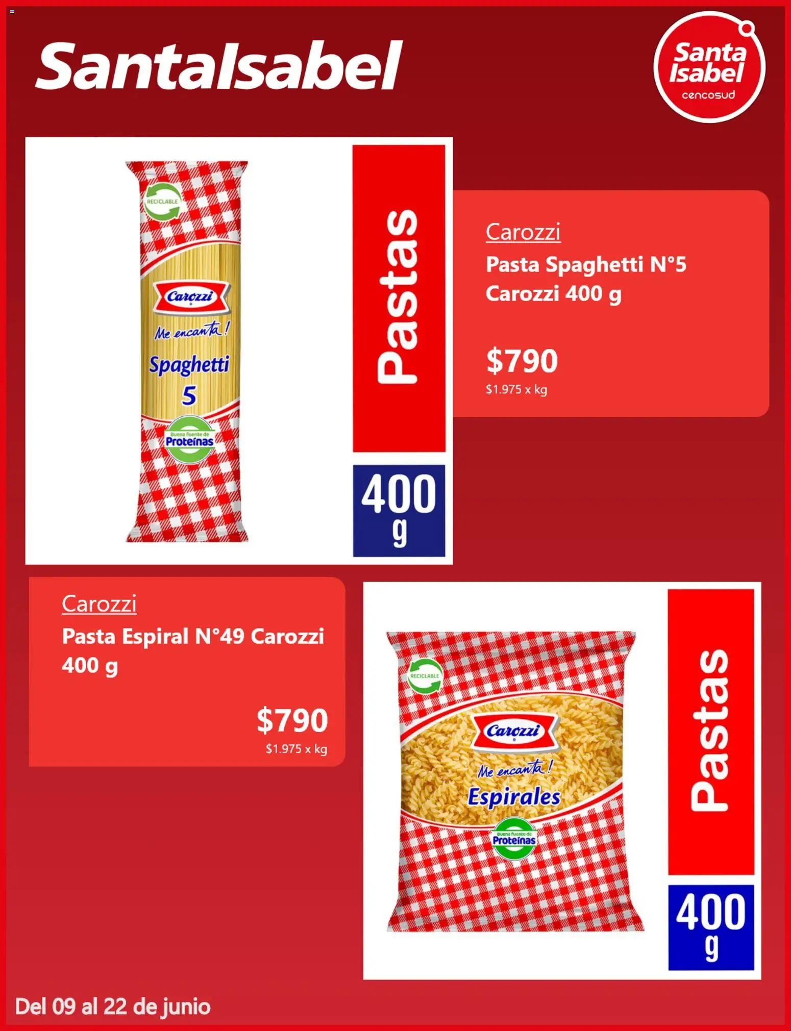 Santa Isabel Ofertas │ válido desde el 09.06.2026 | Página: 3 | Productos: Pasta, Fuente