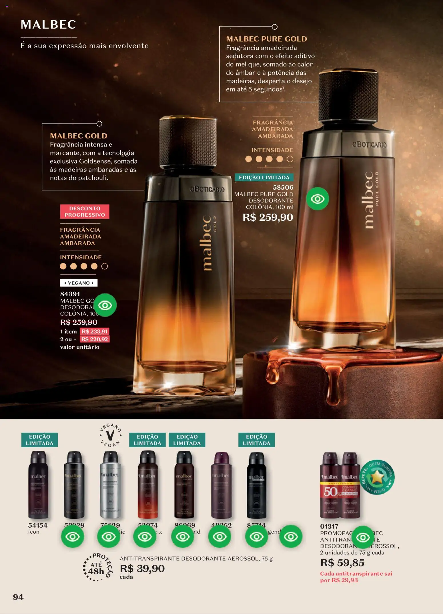 O Boticário Folheto - válido de 10/08/2026 | Página: 98 | Produtos: Fragrância, Madeiras, Desodorante, Mel