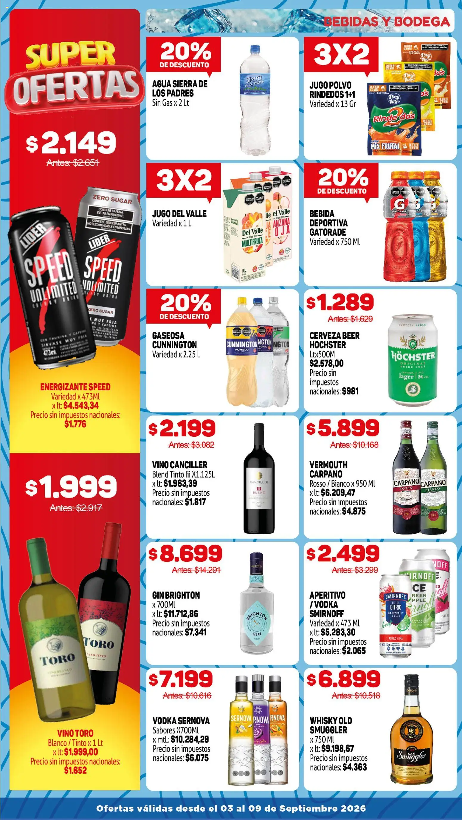 Makro Ofertas │ válido desde el 03/09/2026 | Página: 11 | Productos: Whisky, Polvo, Gin, Cerveza