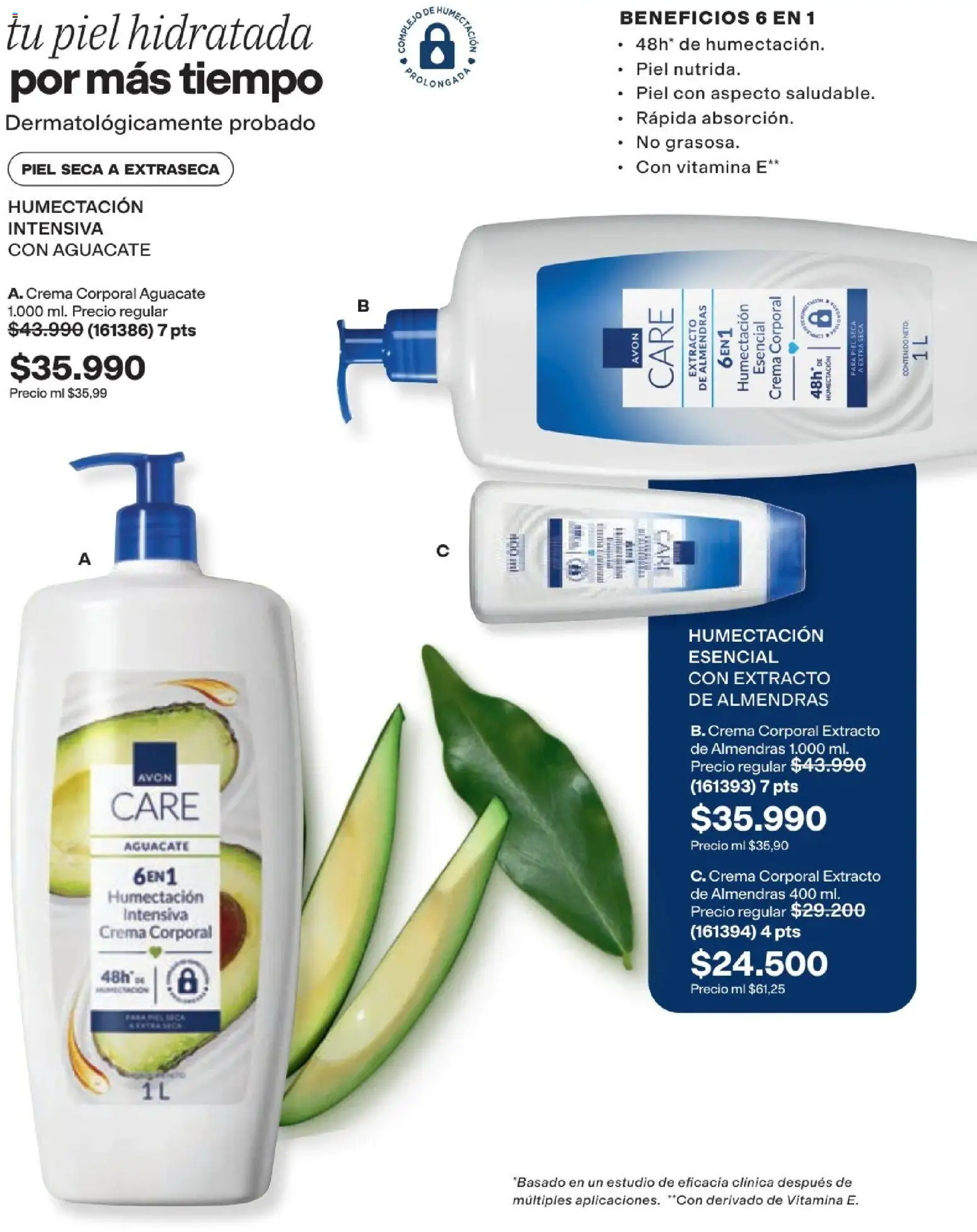 Avon revista - valida desde el 19/09/2026 | Página: 118 | Productos: Aguacate, Almendras, Crema
