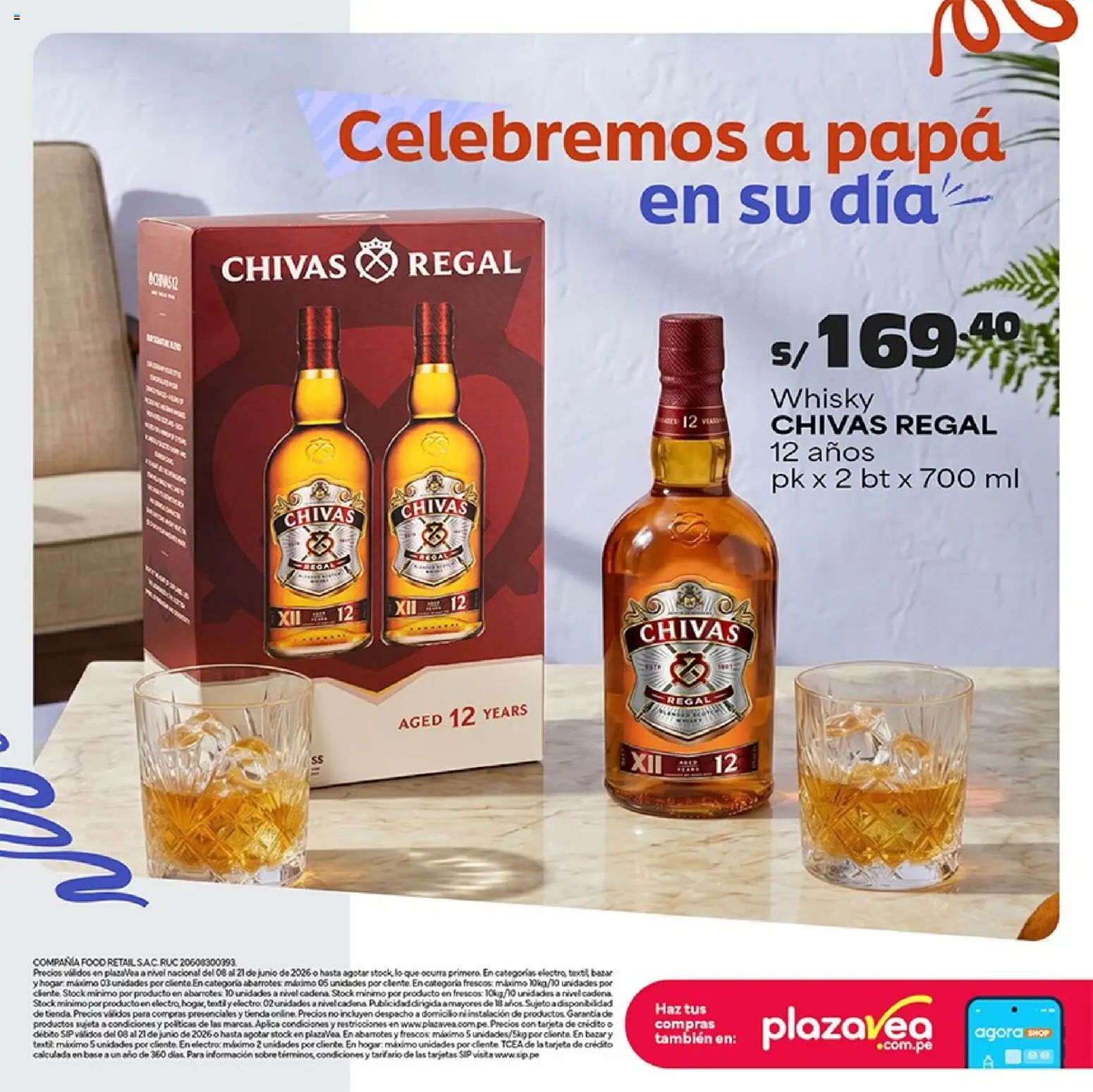Catálogo Plaza Vea válido desde 08.06.2026 | Página: 16 | Productos: Té, Whisky