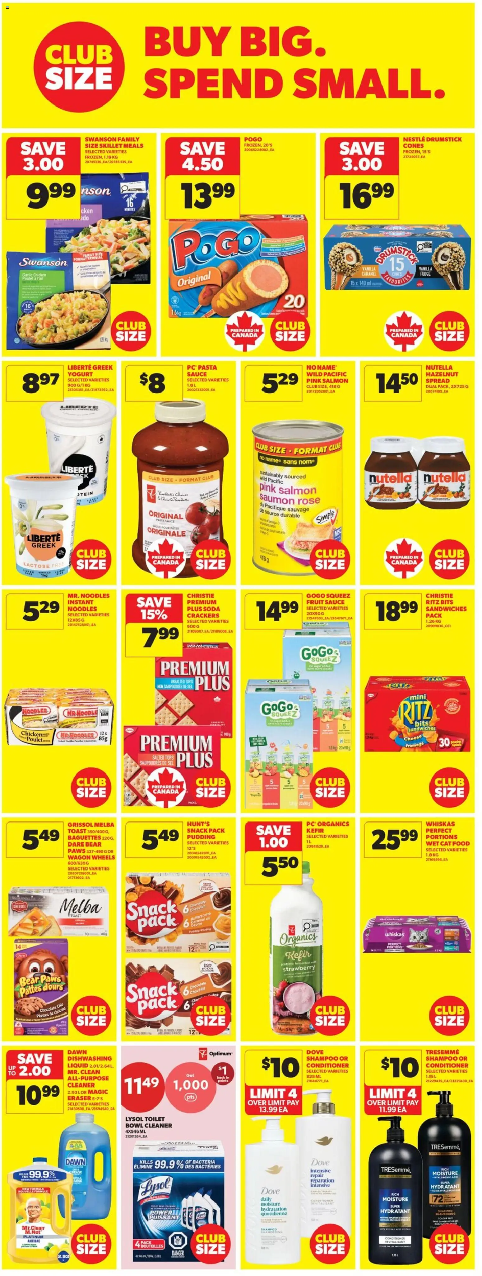 Real Canadian Superstore flyer valid from Sep 3, 2026 | Page: 23 | Products: Noodles, Salmon, Pudding, Nutella