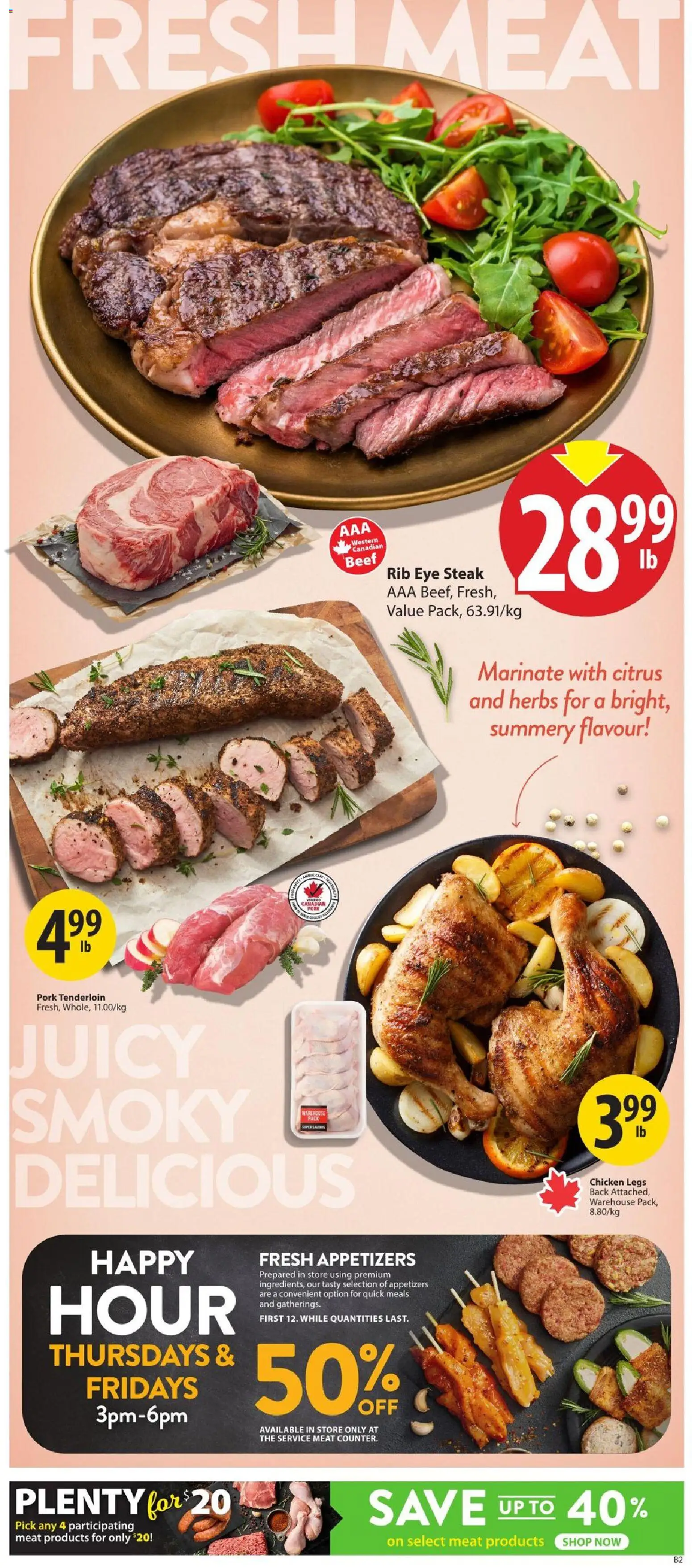 Save on foods flyer valid from Jul 9, 2026 | Page: 7 | Products: Beef, Chicken, Pork