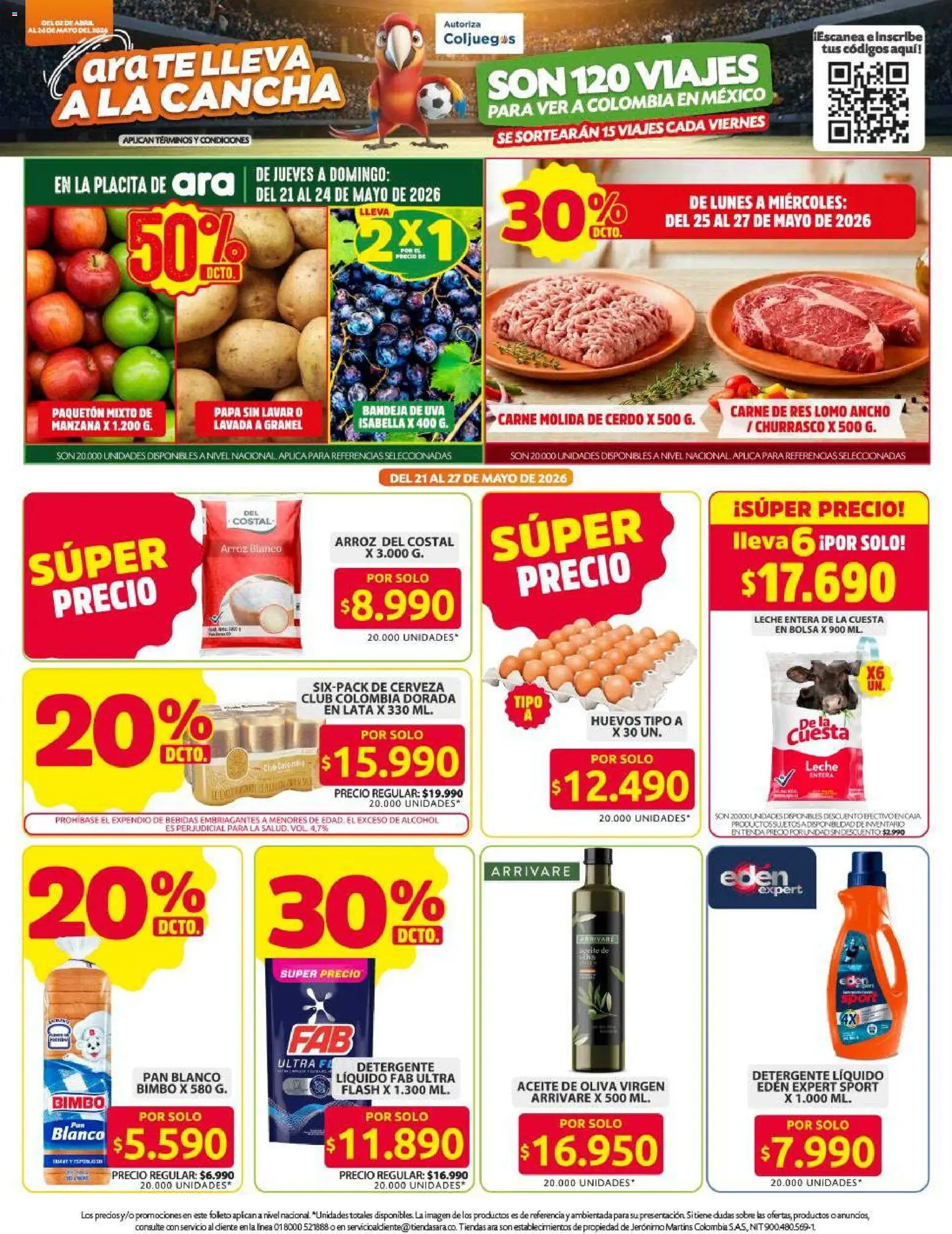 Ara revista - valida desde el 21.05.2026 | Página: 1 | Productos: Cerdo, Papa, Aceite, Tintura