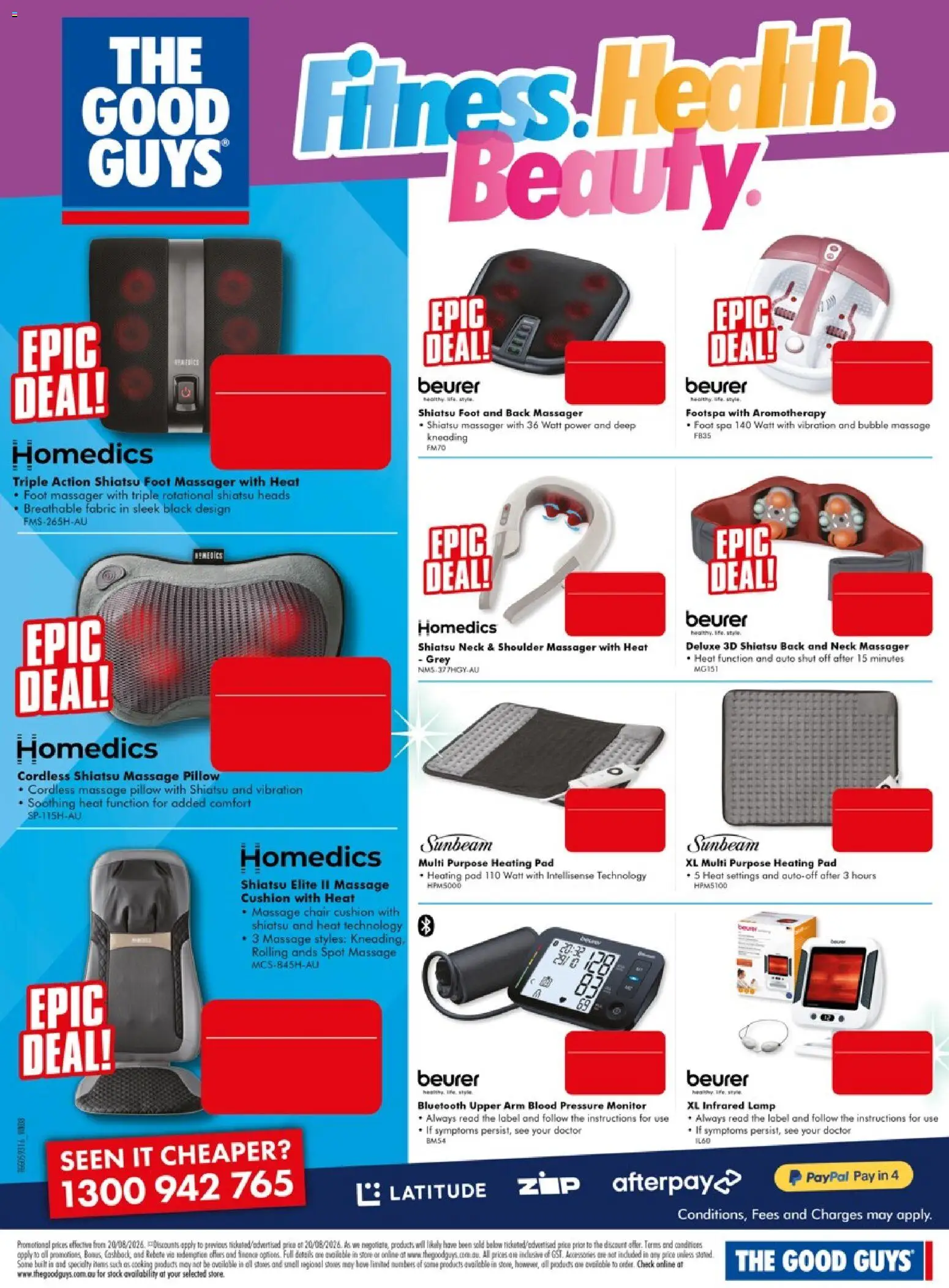 The Good Guys catalogue - valid from 18/08/2026 | Page: 24 | Products: Lamp, Massage pillow, Accessories, Pillow