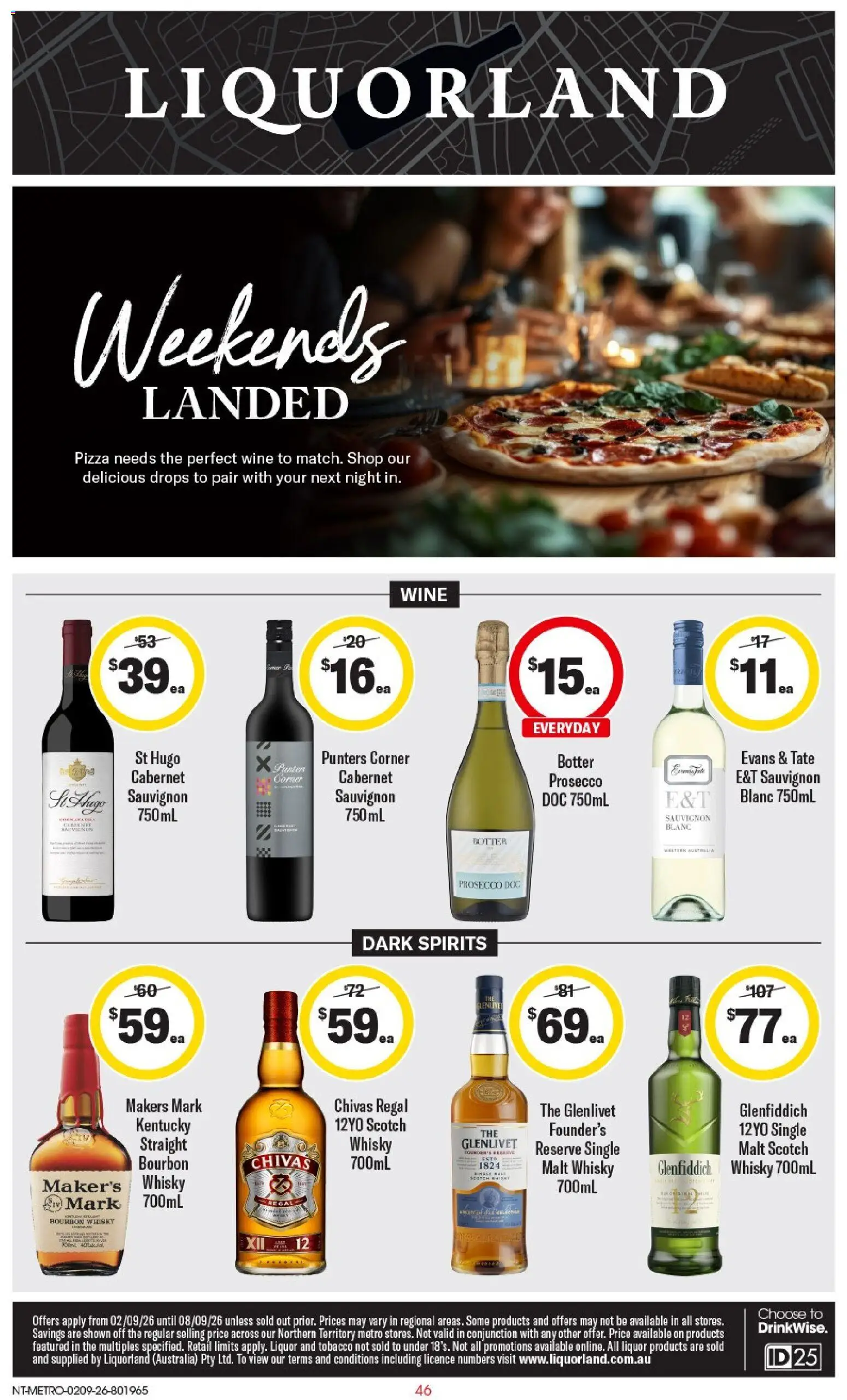 Coles catalogue - valid from 02/09/2026 | Page: 47 | Products: Scotch whisky, Pizza, Wine, Bourbon