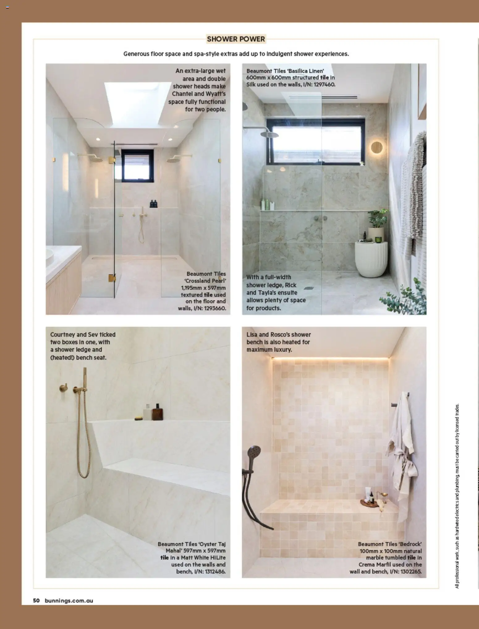 Bunnings Warehouse catalogue - valid from 01/10/2026 | Page: 66 | Products: Shower, Ensuite, Tiles, Bench