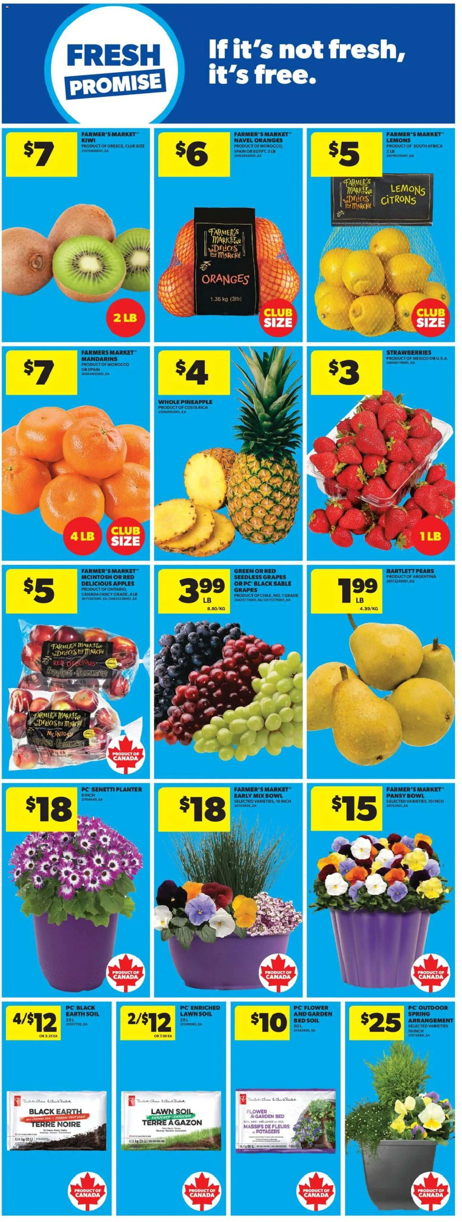Real Canadian Superstore flyer valid from 16.04.2026 | Page: 14 | Products: Kiwi, PC, Bed, Oranges