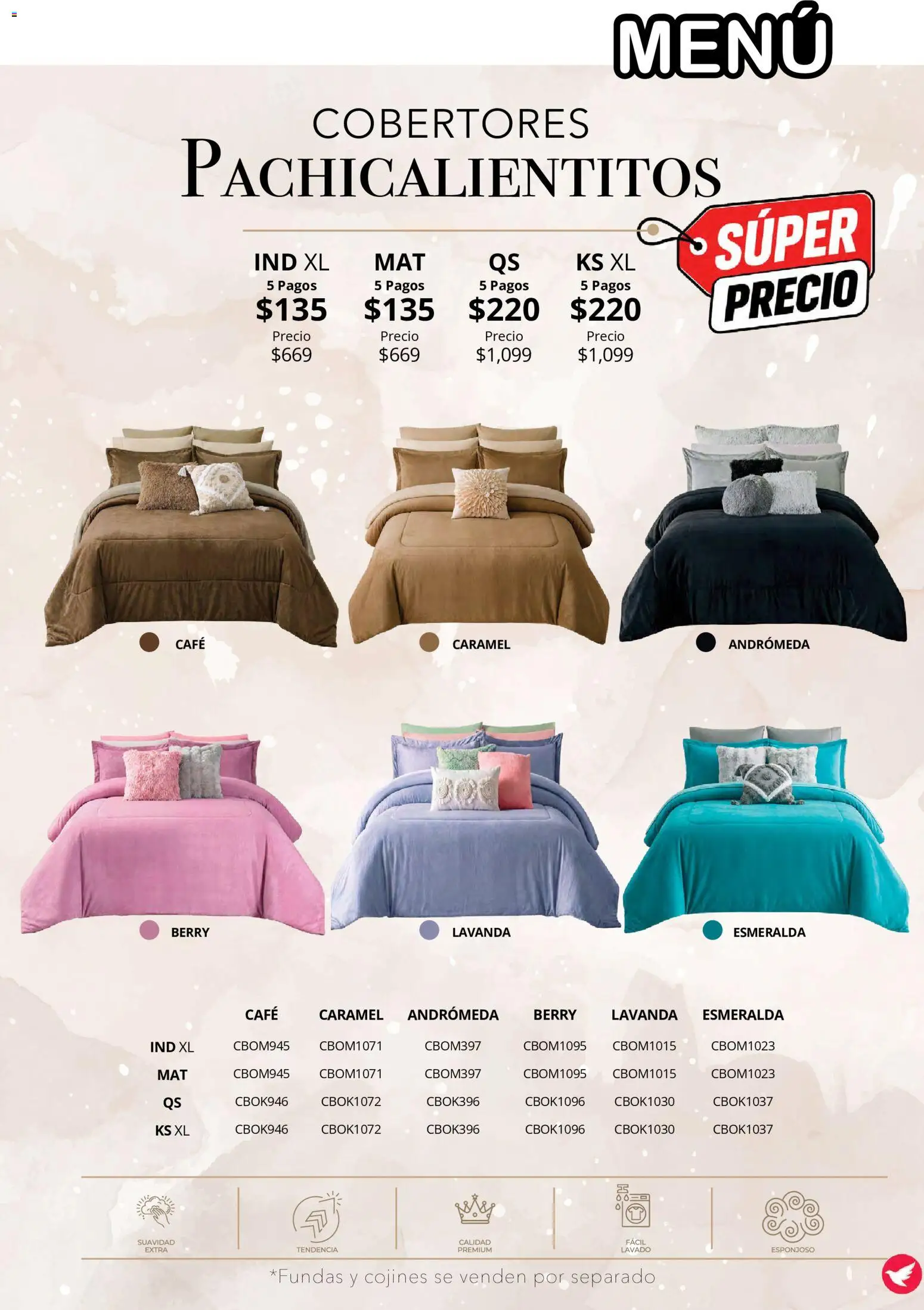 Nuevas ofertas de Colchas Concord válidas en toda la República Mexicana desde el 01/08/2026. ¡Encuentra las mejores ofertas en Colchas Concord catálogo Colección Cobertor! | Página: 83 | Productos: Café