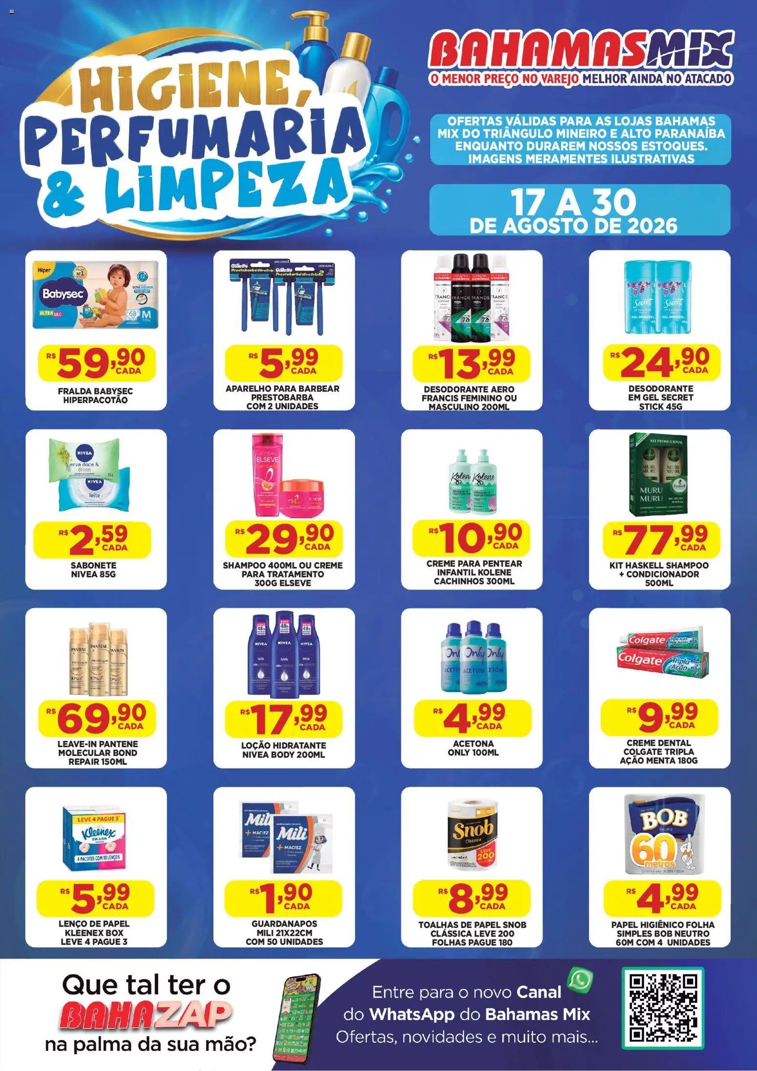 Bahamas Mix Folheto - válido de 17/08/2026 | Página: 1 | Produtos: Toalhas de papel, Creme, Doce, Creme dental