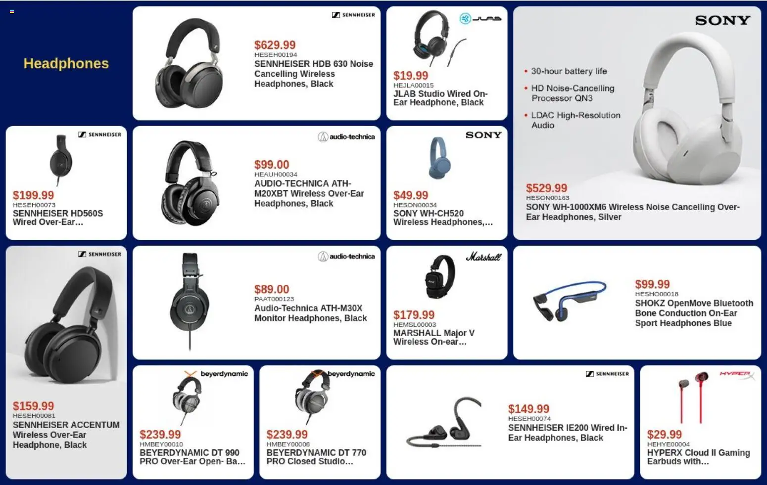 Canada Computers flyer valid from Sep 4, 2026 | Page: 7 | Products: Wireless headphones, Monitor, Audio, Headphones